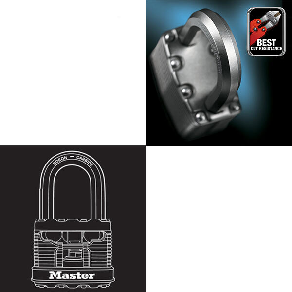 Cadenas avec clé MASTER LOCK acier laminé, l.45 mm - 8