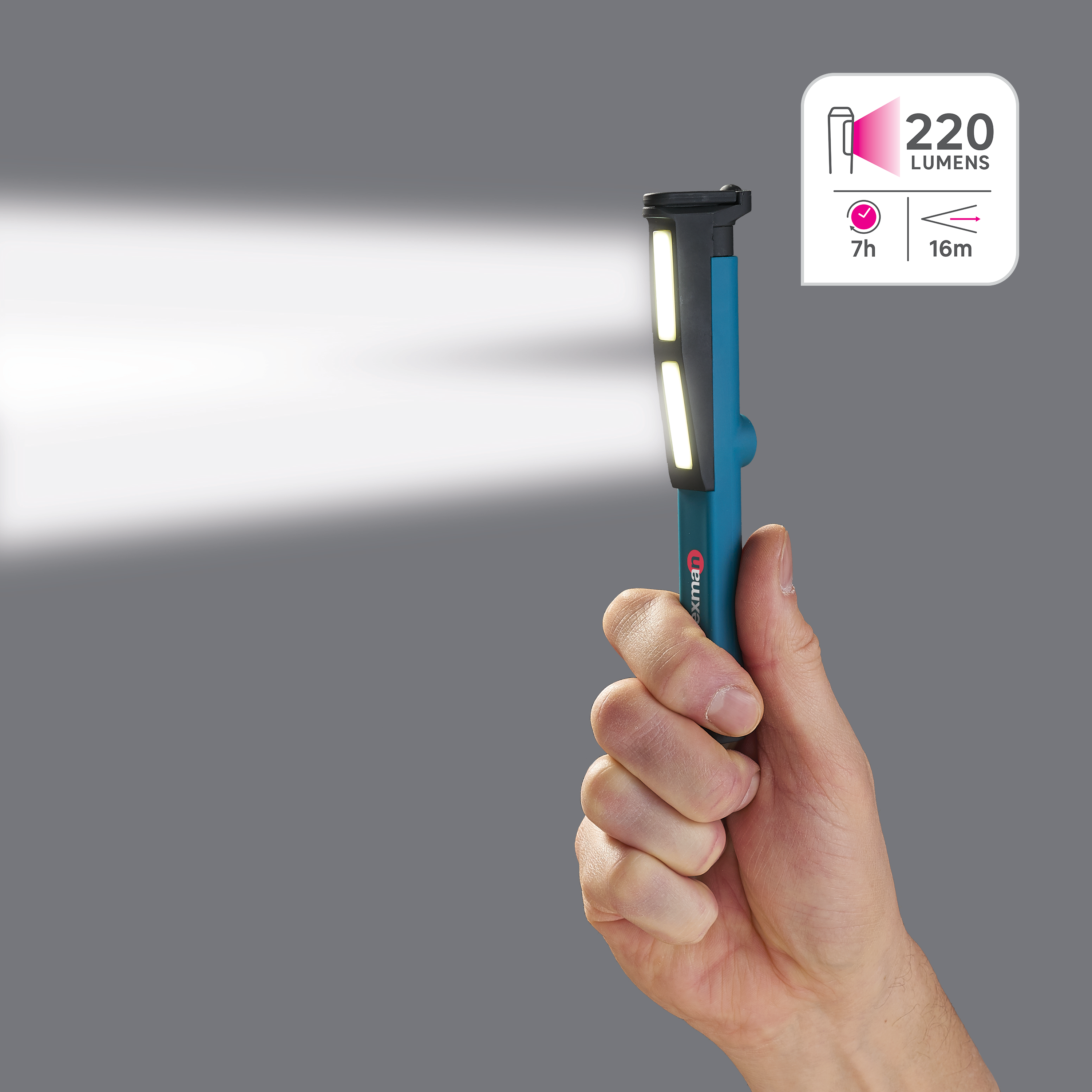 Baladeuse aimantée 220LM, Bleu, Lexman - 4