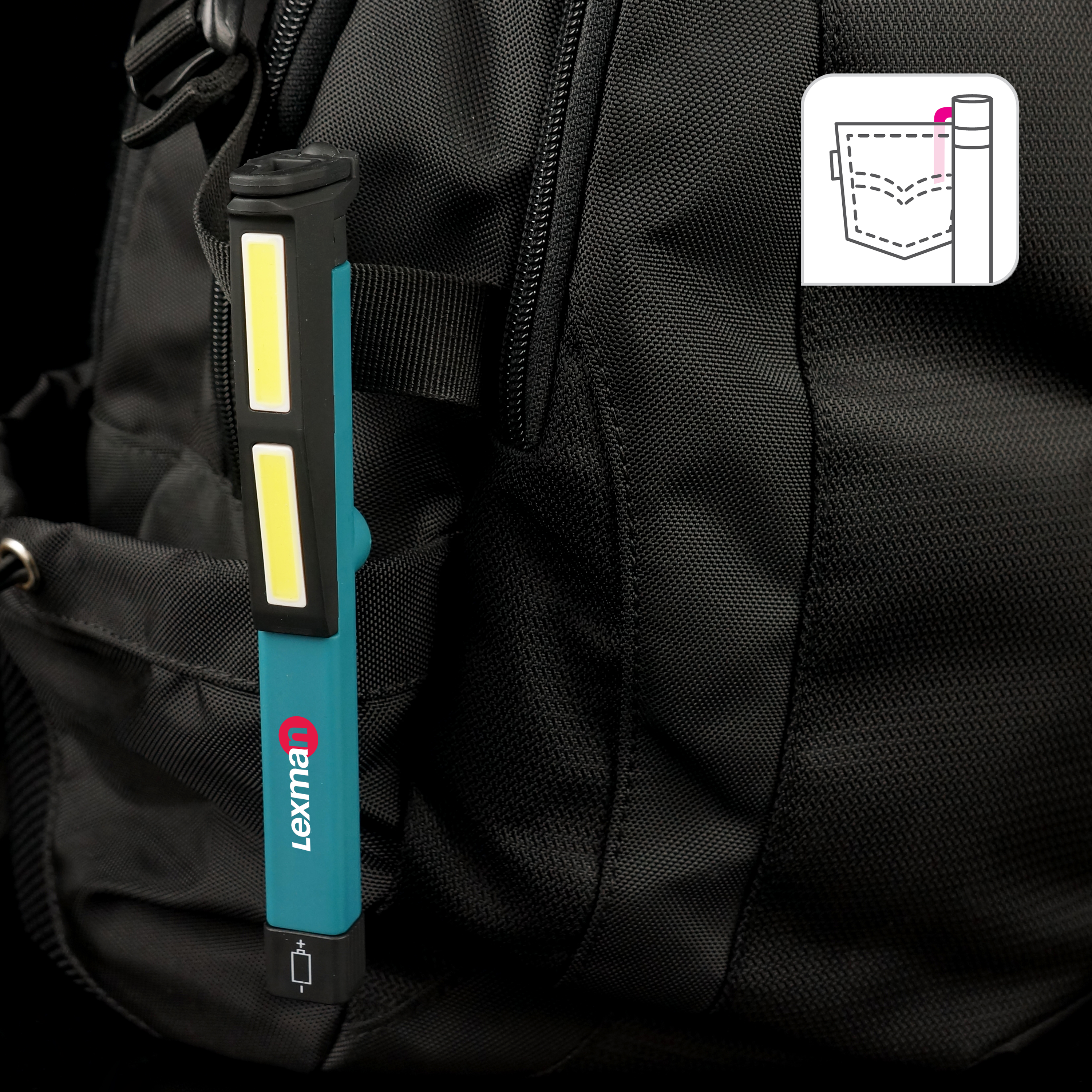 Baladeuse aimantée 220LM, Bleu, Lexman - 6