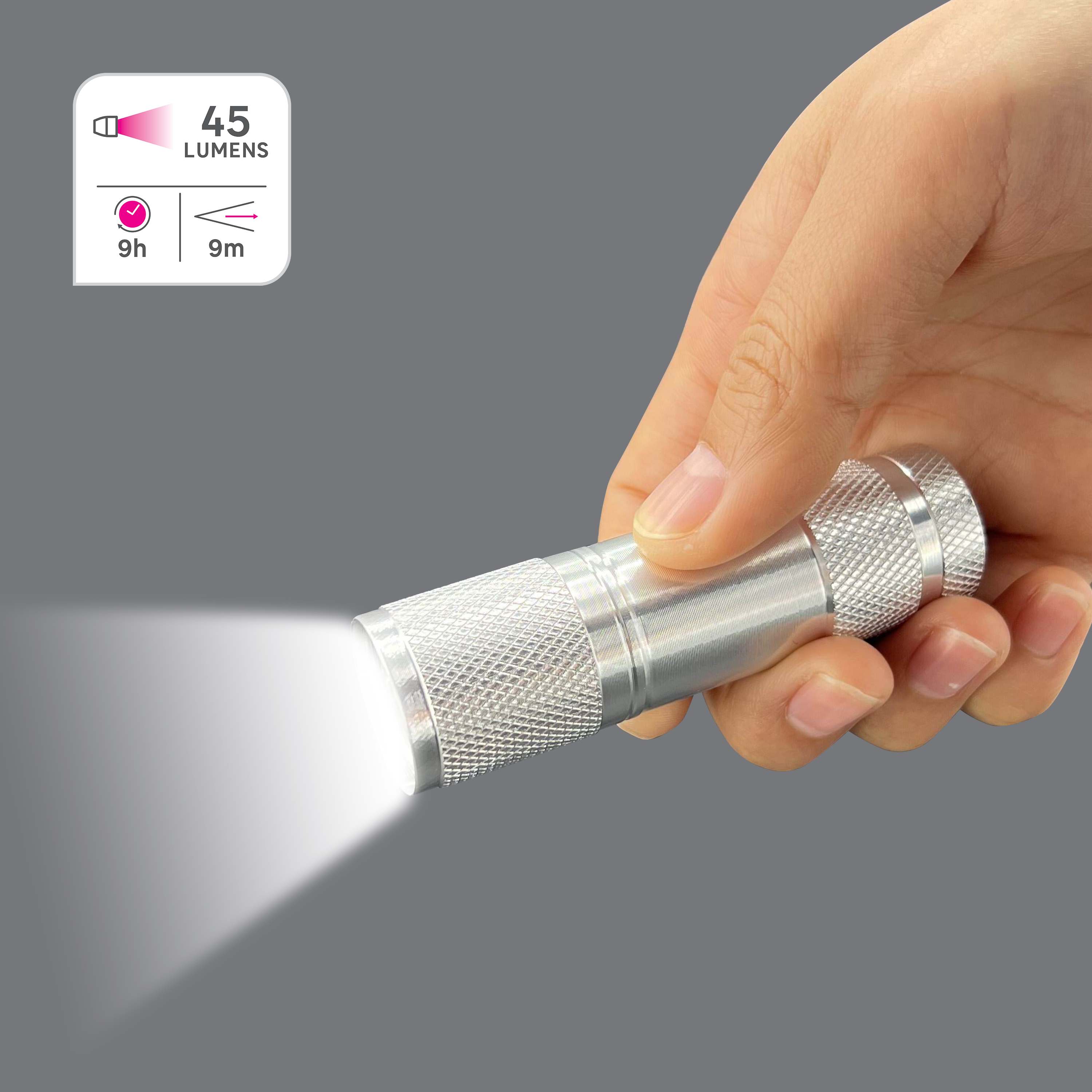 Latarka mini aluminiowa LED 45Lm - 3