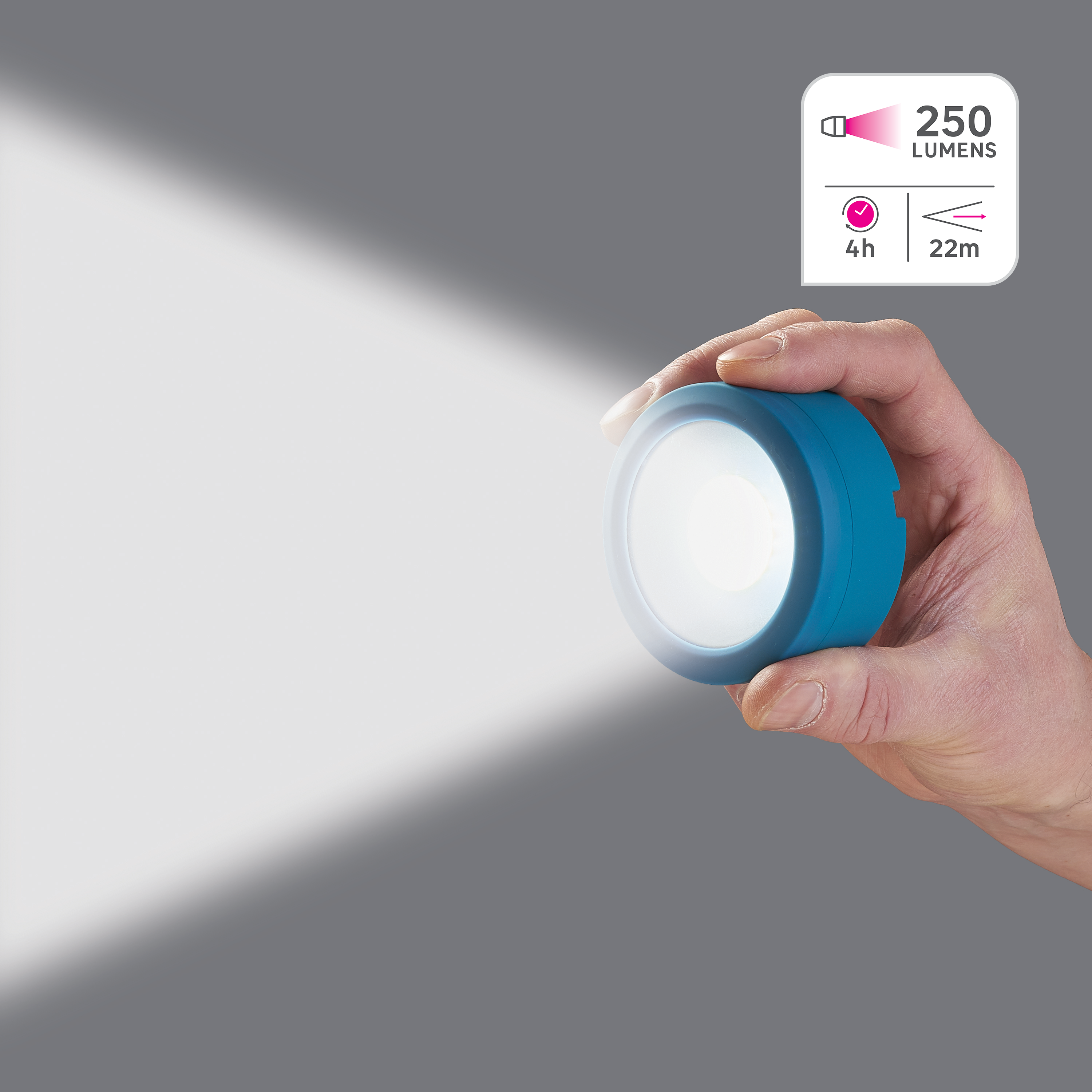 Lanterna trabalho LEXMAN 250LM magnética com gancho - 10