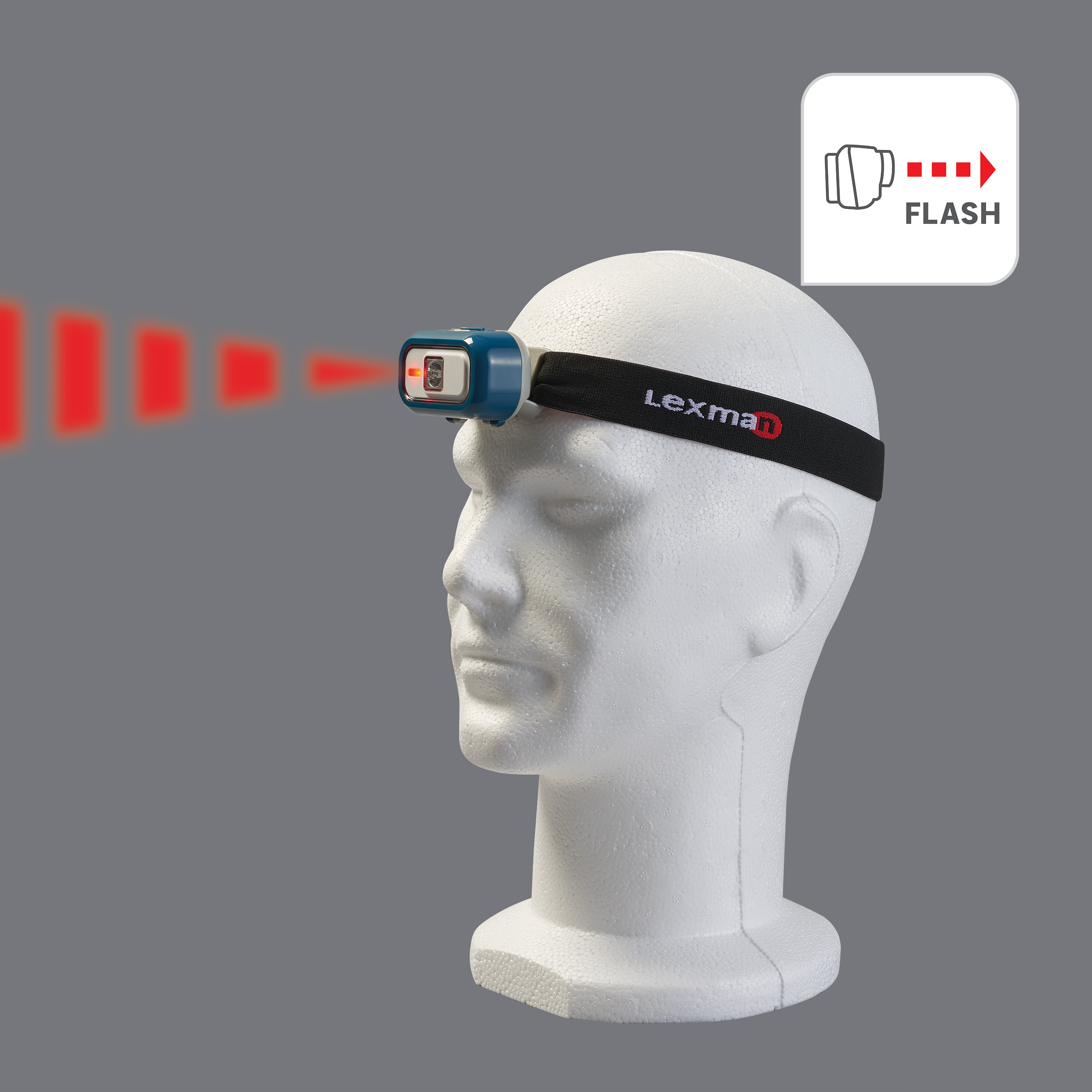 Lampe frontale, rouge, 100LM, Lexman - 5