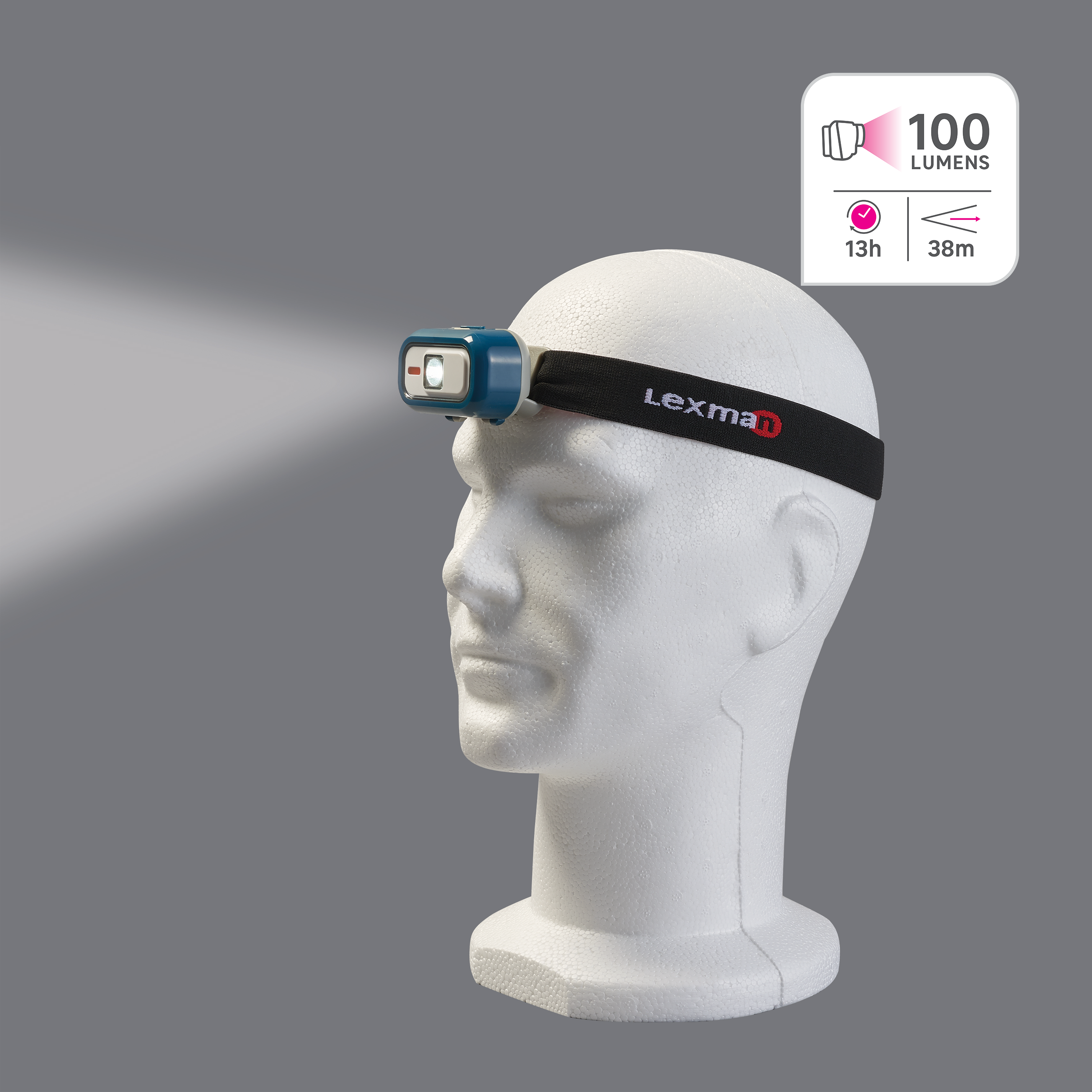 Lampe frontale, rouge, 100LM, Lexman - 3