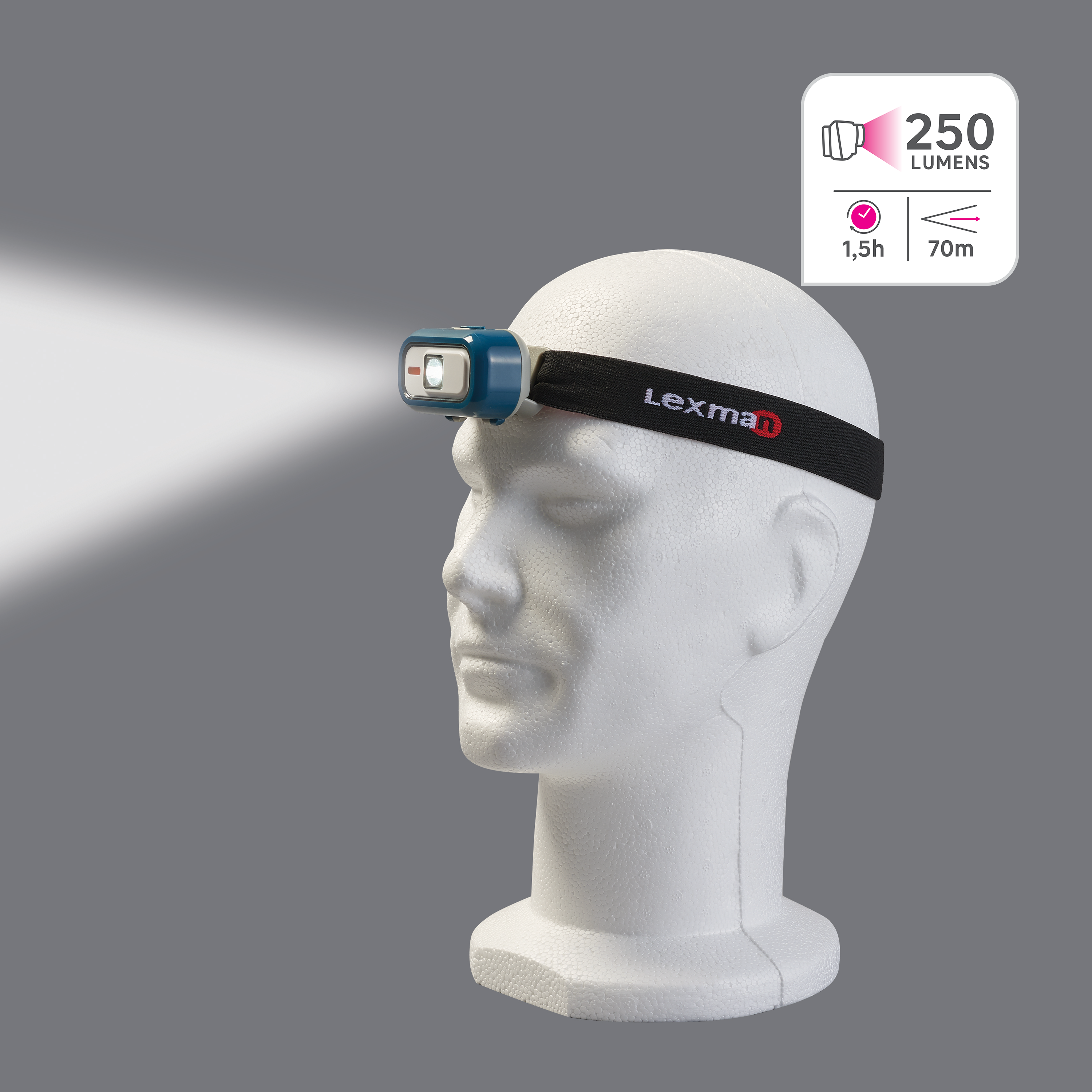 Lampe frontale, rouge, 100LM, Lexman - 4