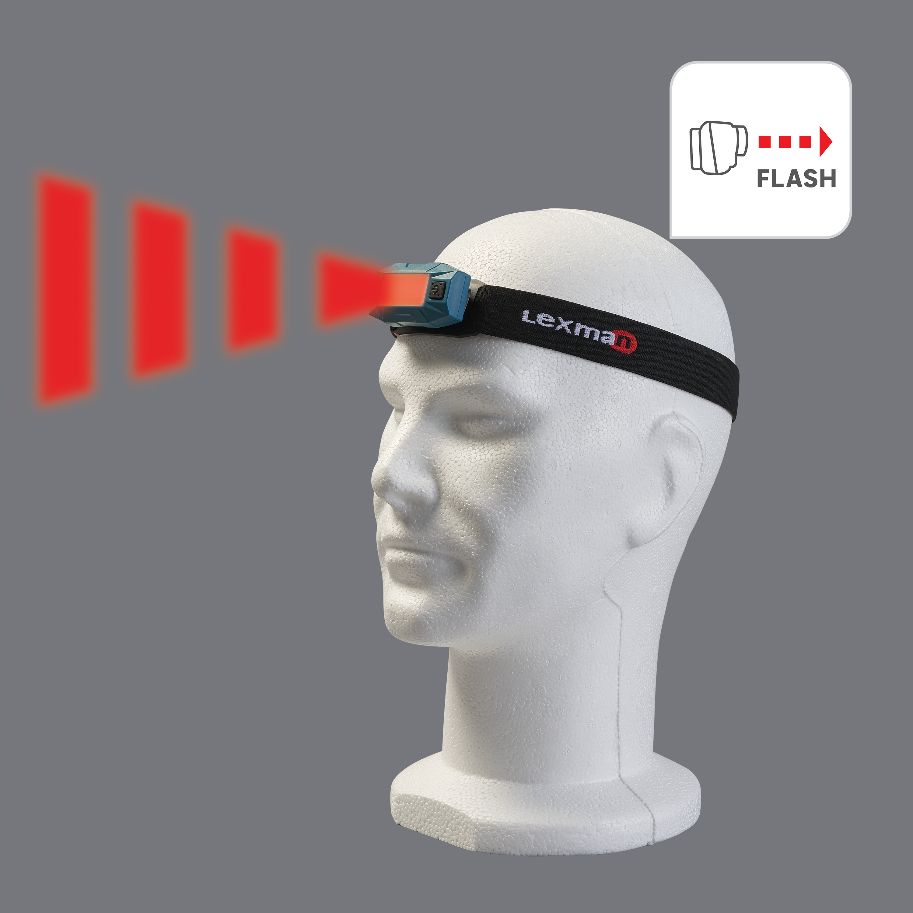 Lampe frontale rechargeable, rouge, 105LM, Lexman - 8