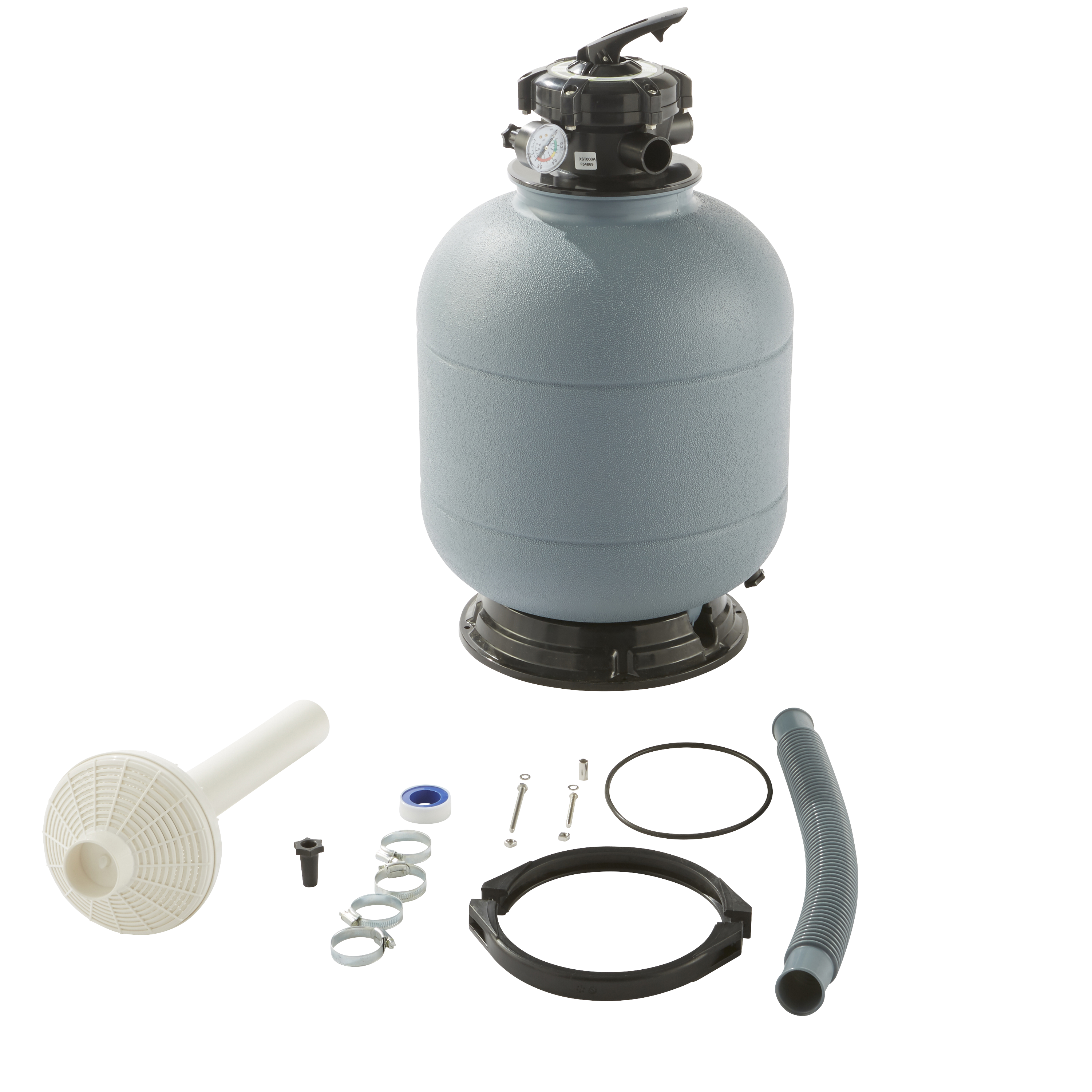 Filtro de arena de polietileno y cm de ø para piscinas de 80 m3 + saco de vidrio filtrante para filtro de piscina axton 20 kg