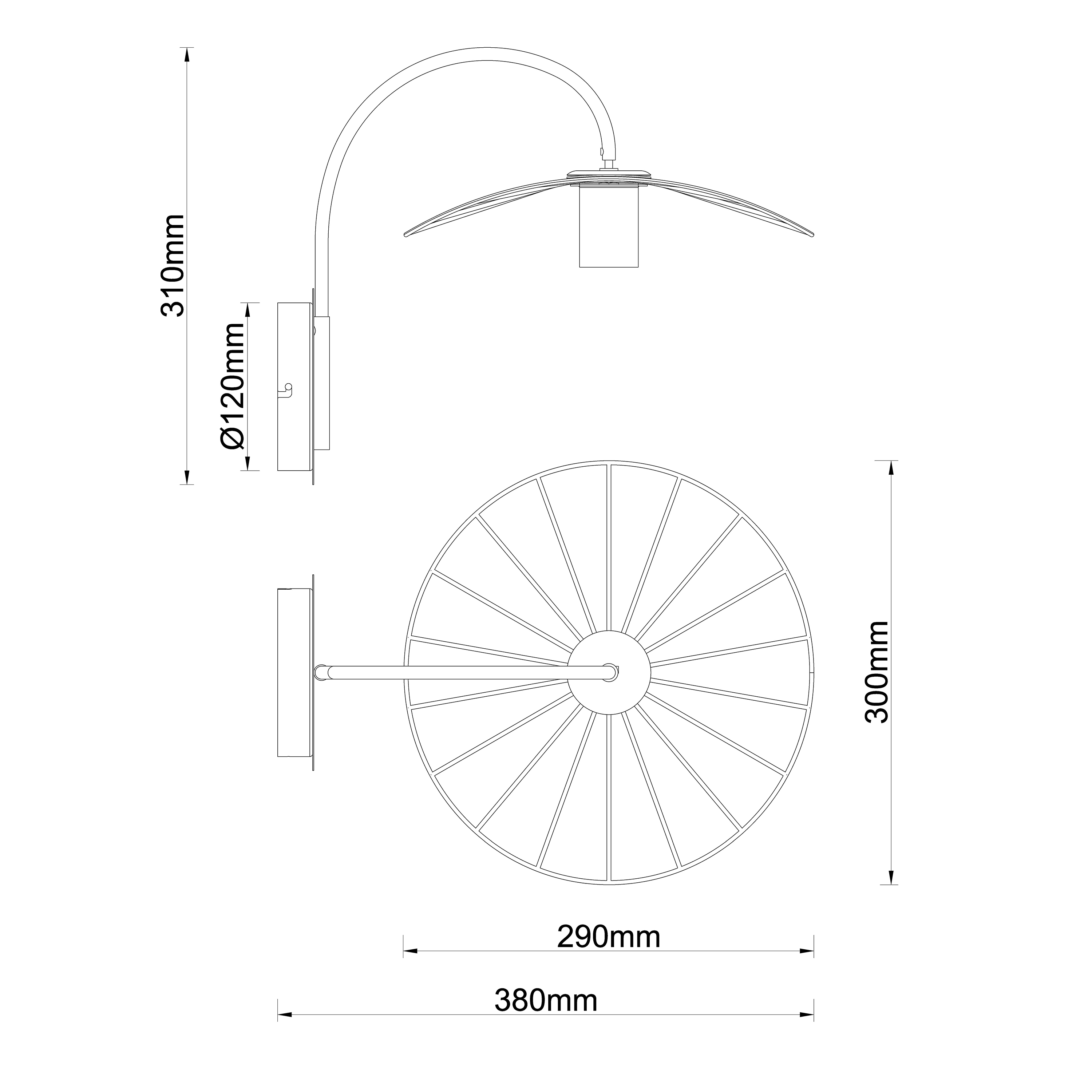 Kinkiet Evora czarny E27 Inspire - 9