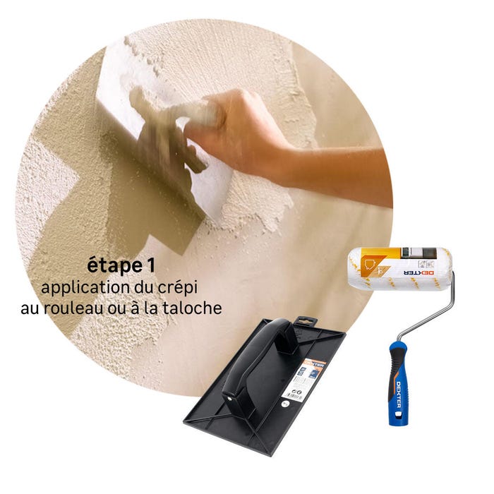 krok 1 paca do nakładania tynku za pomocą wałka