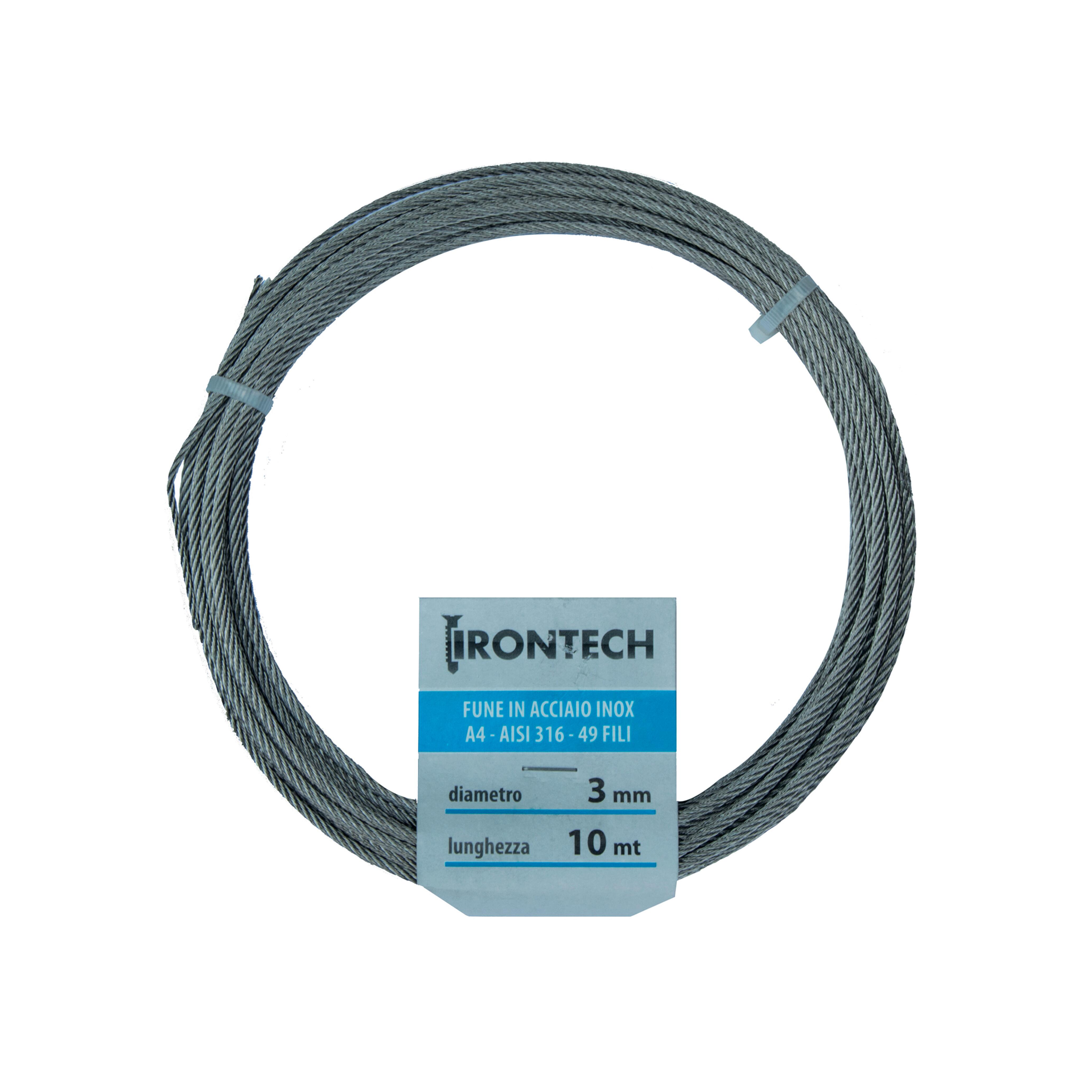 Cavo In Acciaio Inox A4-316 (speciale Per L'esterno) 7 X 7 Fili