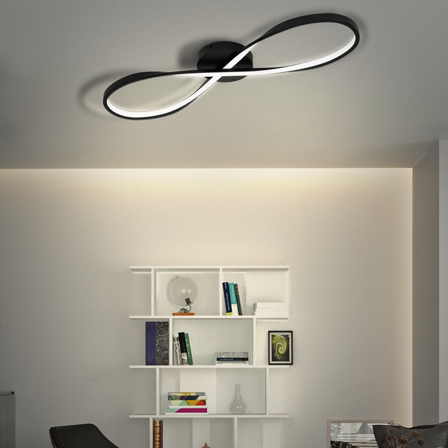 Lampa sufitowa Esme czarna 2640 lm LED Inspire