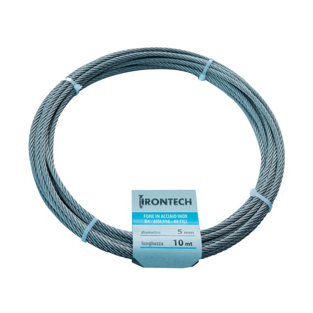 Cavo STANDERS in acciaio inox zincato ø 5 mm L 10 M