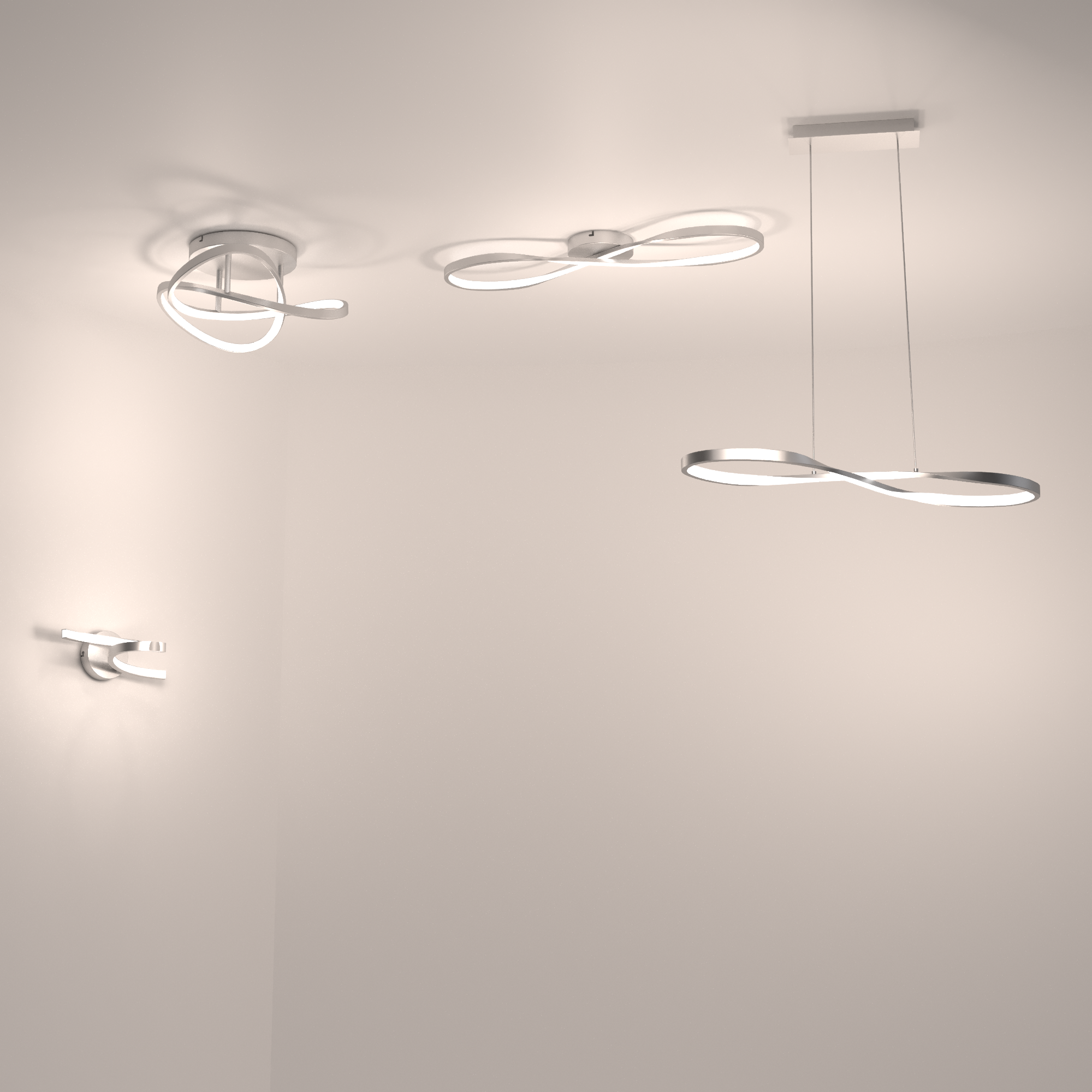 Applique murale LED, acier, chrome, Esme, INSPIRE - 9