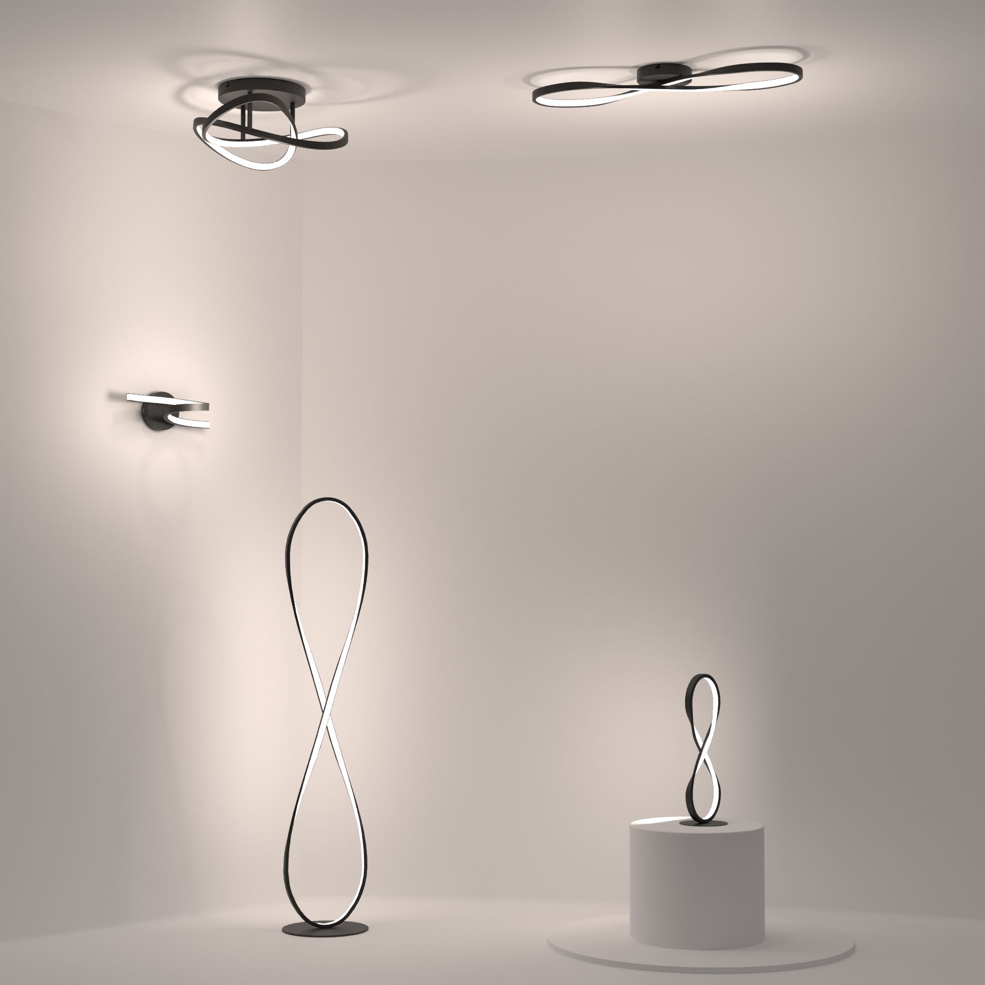 Plafon Esme czarny LED Inspire - 3