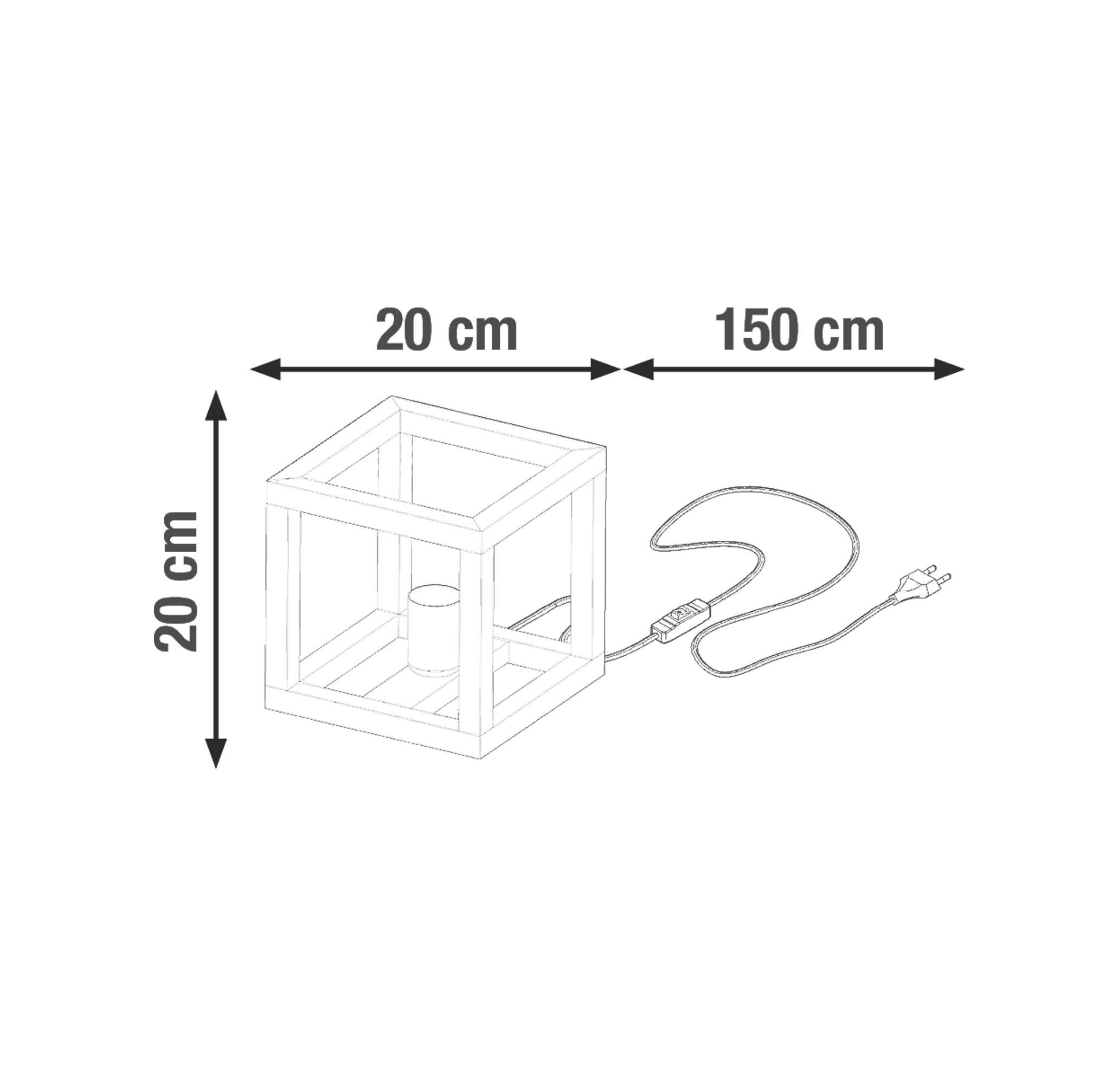 Candeeiro de mesa ELGORT E27 MADEIRO METAL PRETO - 11