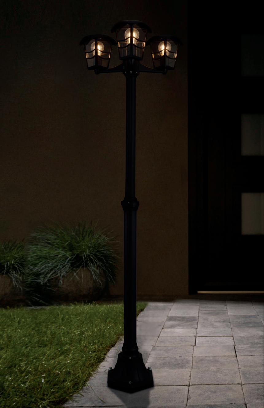 Lampadaire extérieur e27 max 60W noir Palama INSPIRE - 3