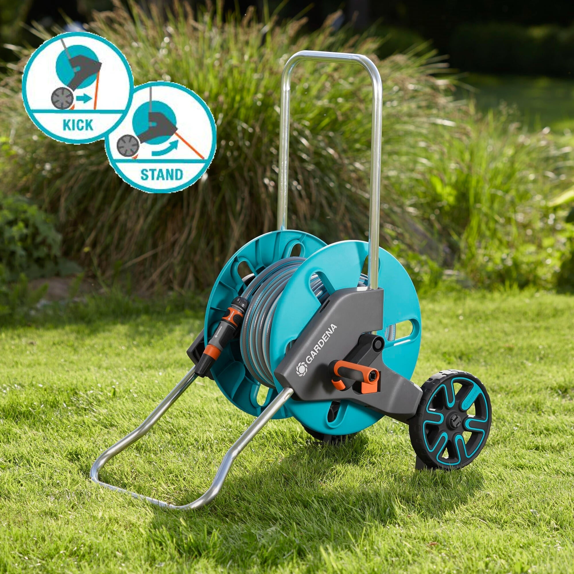 Dévidoir sur roues gardena - 0