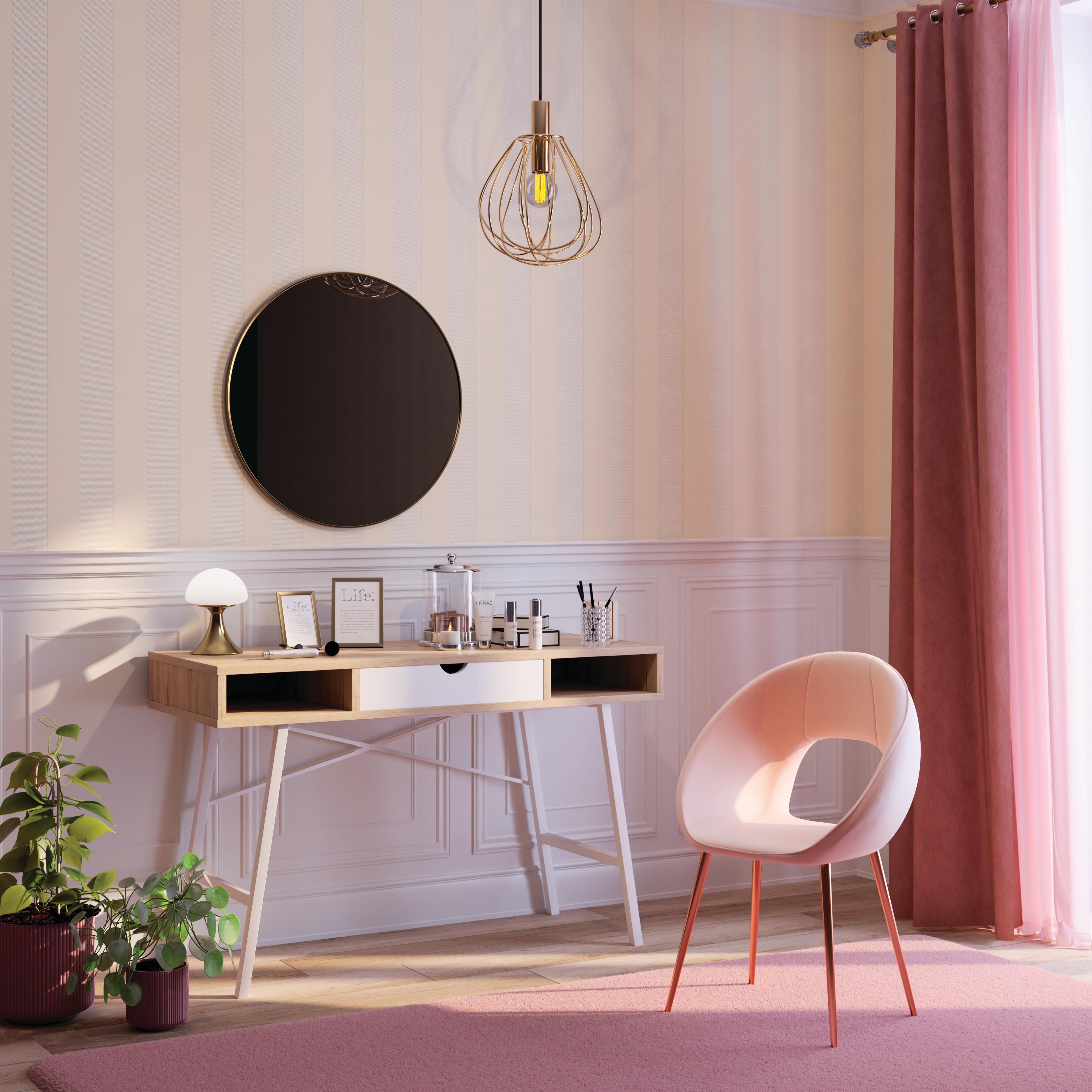 Specchio GLAM tondo in metallo dorato Ø 61 cm INSPIRE - 21