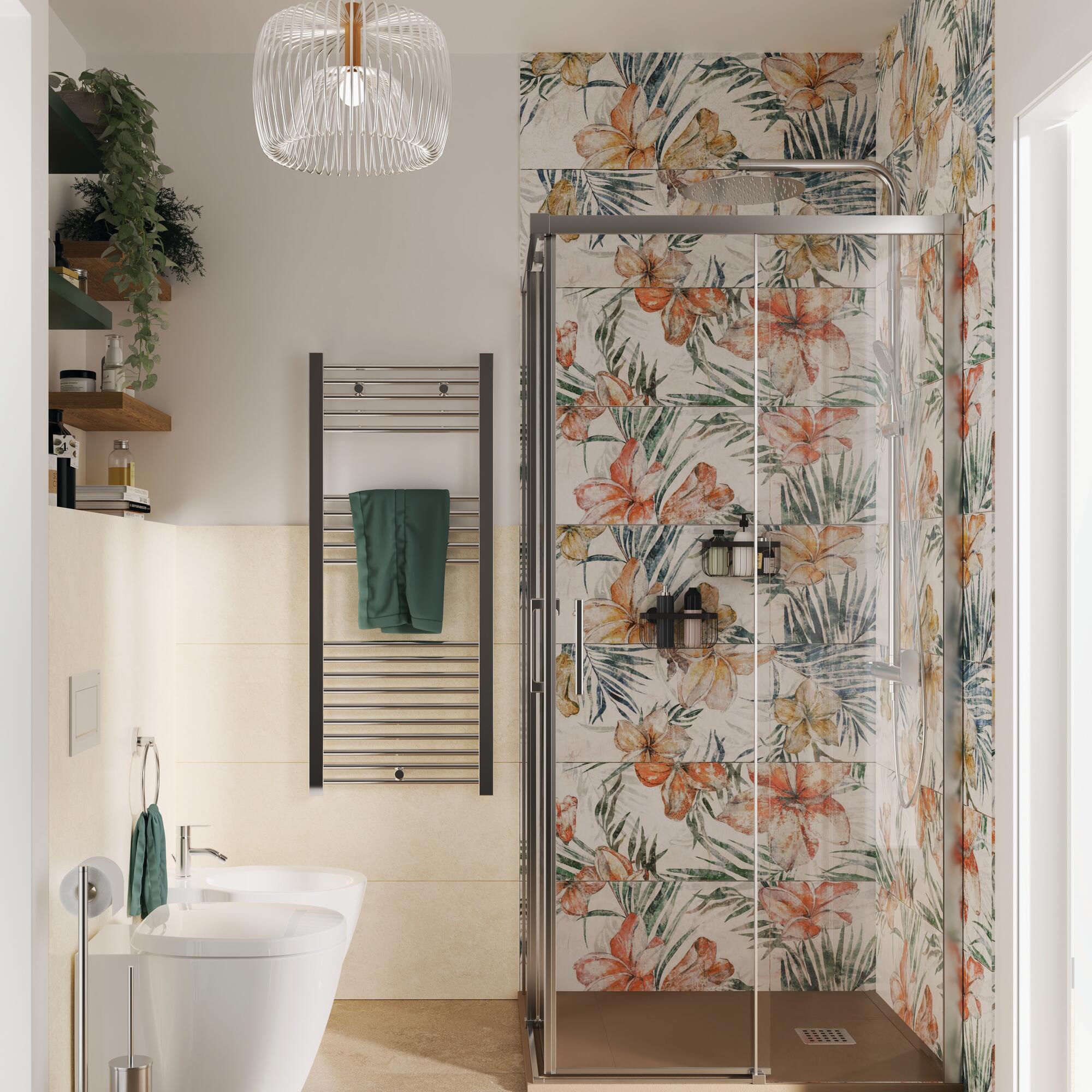 Piantana porta rotolo e porta scopino wc Trilly piantana p.ta rot. e scop. beige beige verniciato - 5