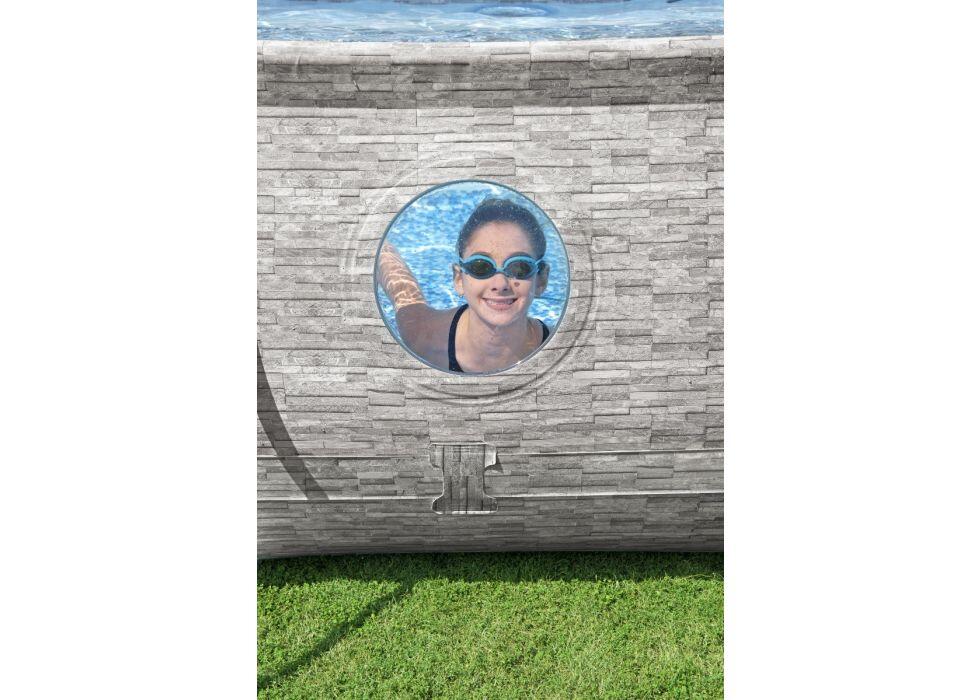 Piscina fuori terra tubolare BESTWAY Swimvista grigio H 1 x L int 4.27 x 2.5 m - 4