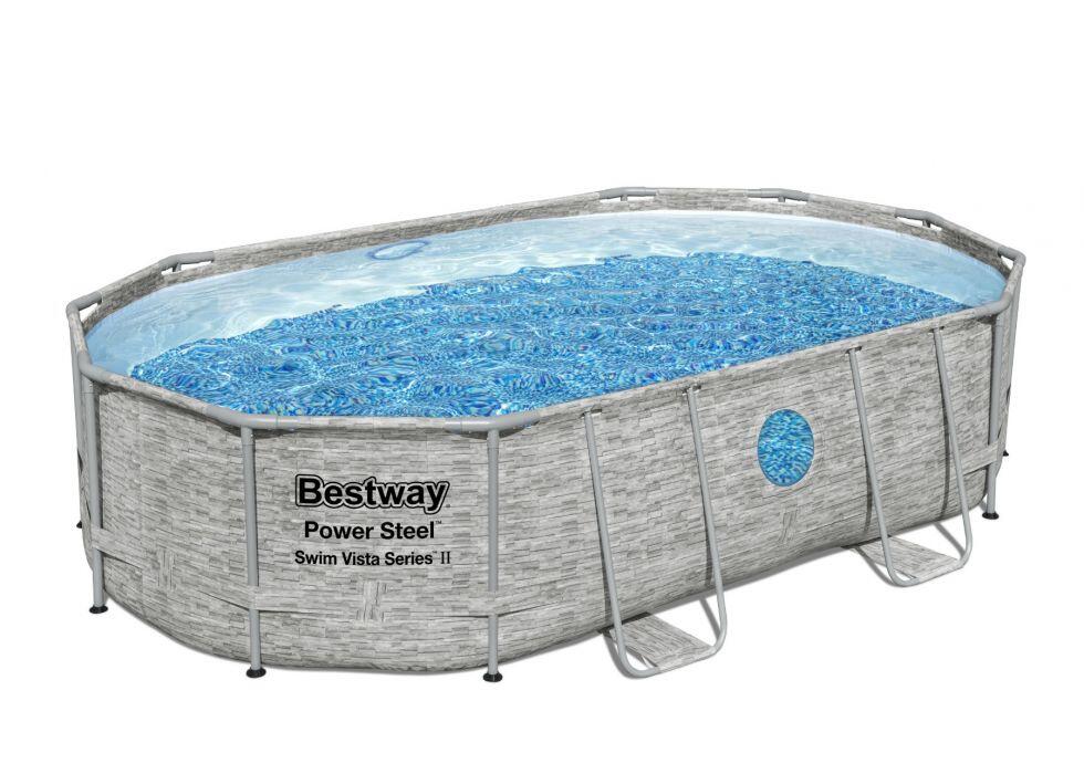 Piscina fuori terra tubolare BESTWAY Swimvista grigio H 1 x L int 4.27 x 2.5 m - 5