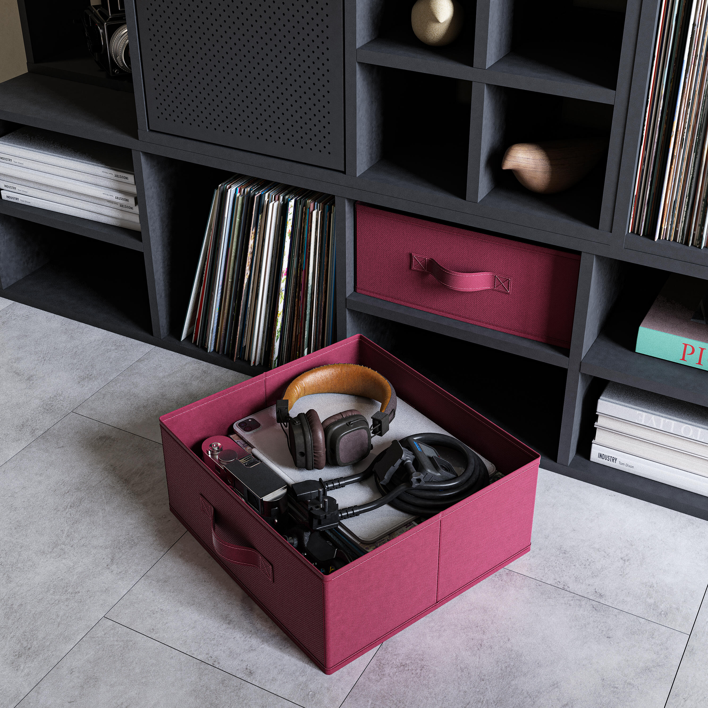 Cestillo de polipropileno de 15x31x15 cm plegable - 3