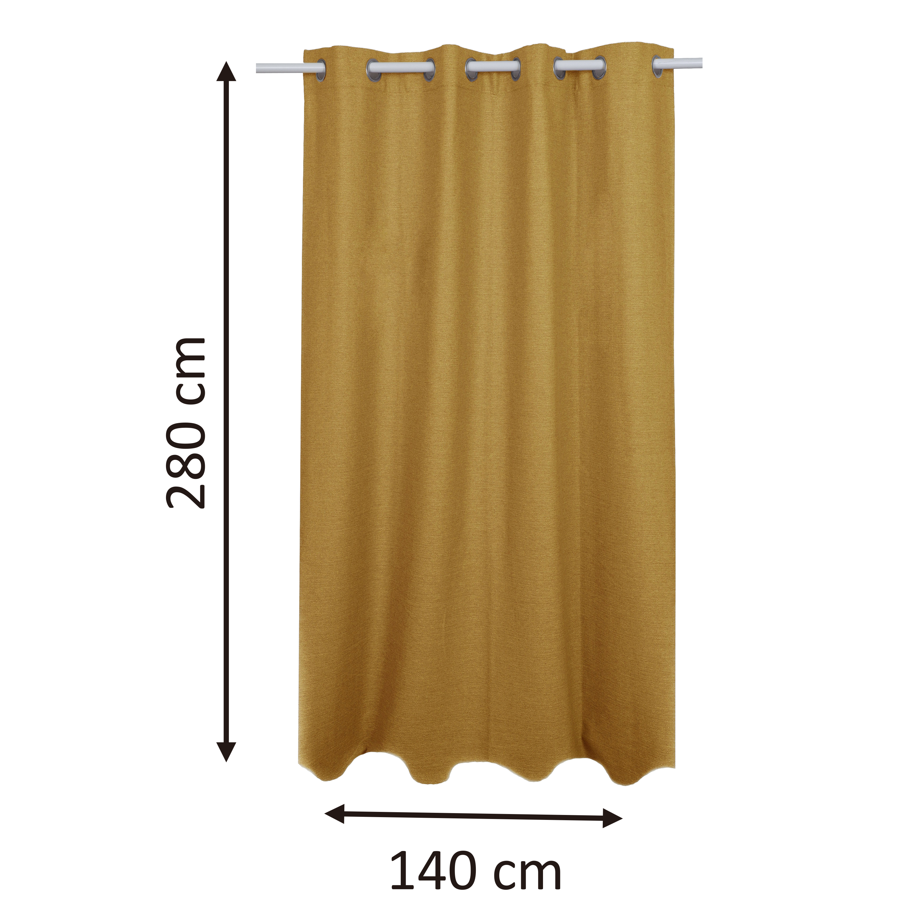 Rideau tamisant, Lidia, jaune H.280 x l.140 cm INSPIRE - 3