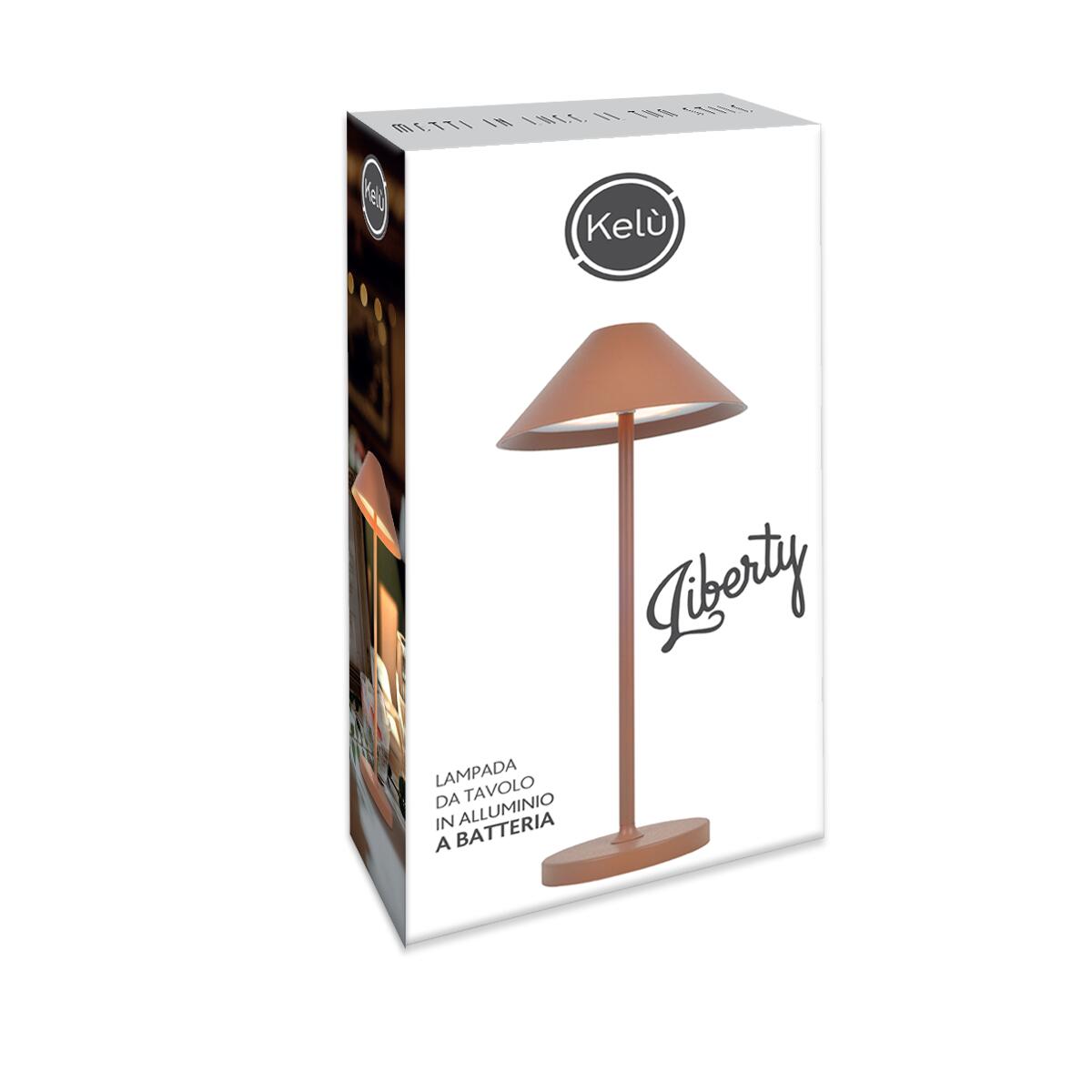 Lampada da tavolo LED Liberty rame a batteria, luce calda 240 LUMEN - 8