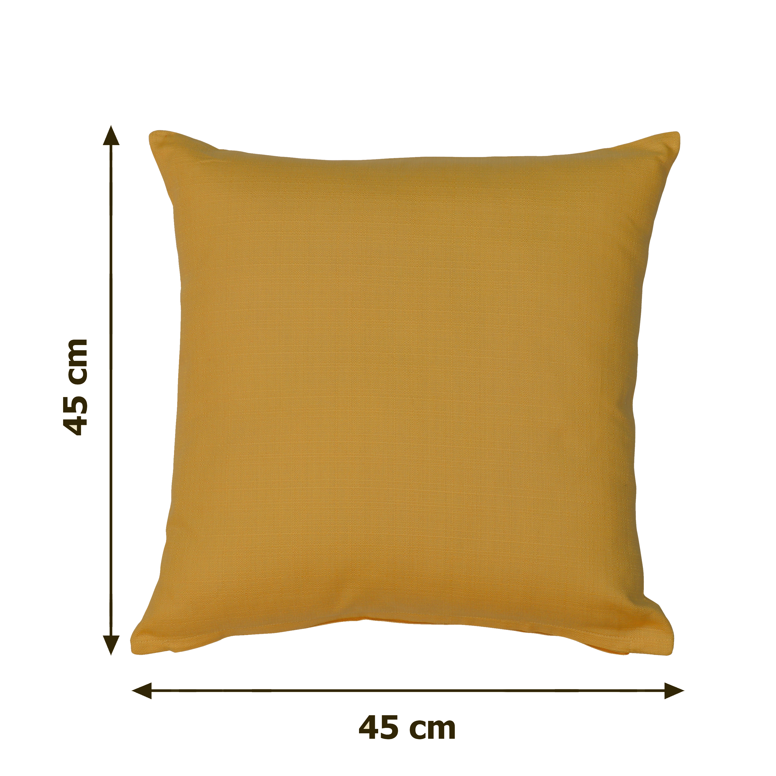 Coussin Leya, 100% coton jaune l.45 x L.45 cm INSPIRE - 2