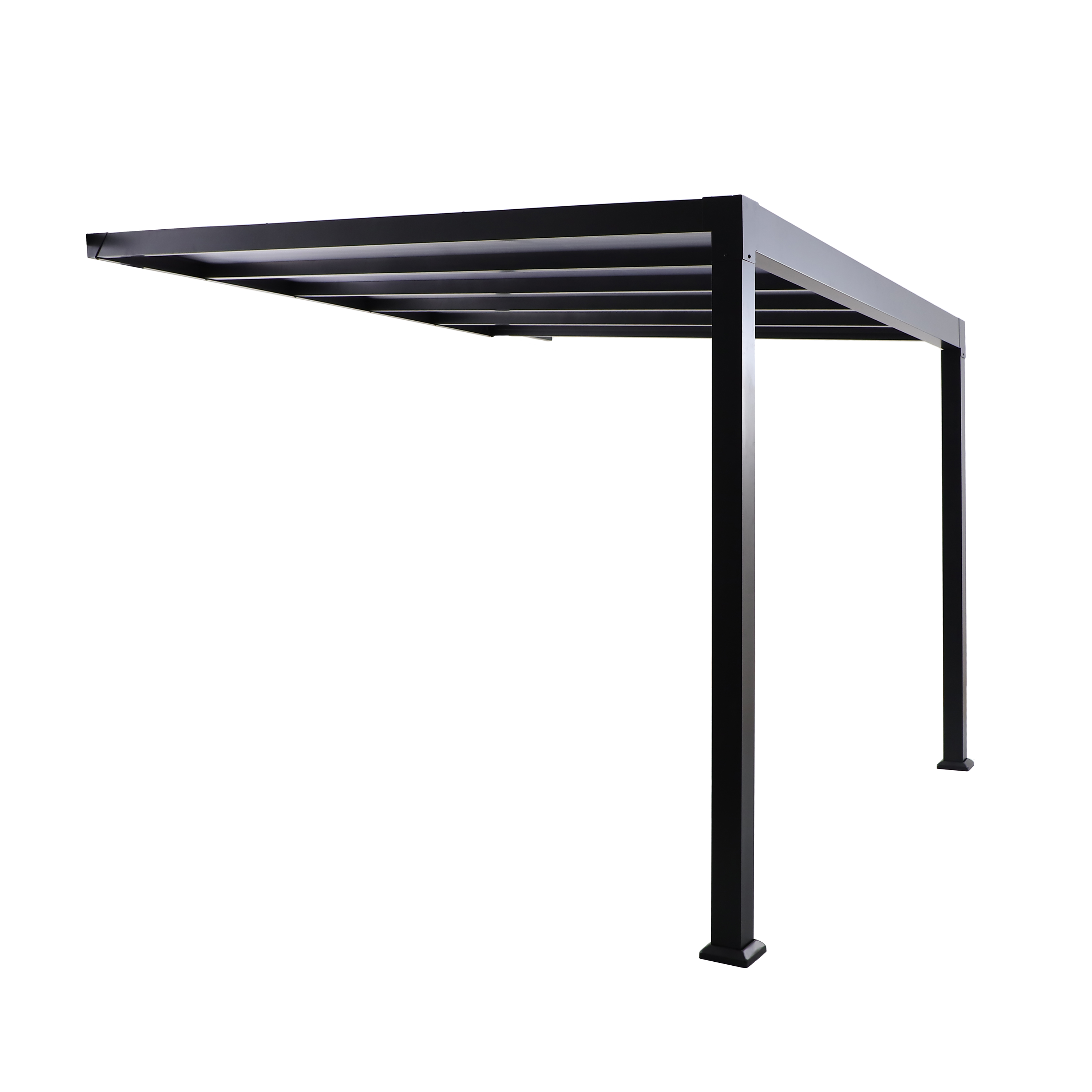 Pergola adossée Borea NATERIAL aluminium gris, 8.09 m² - 2