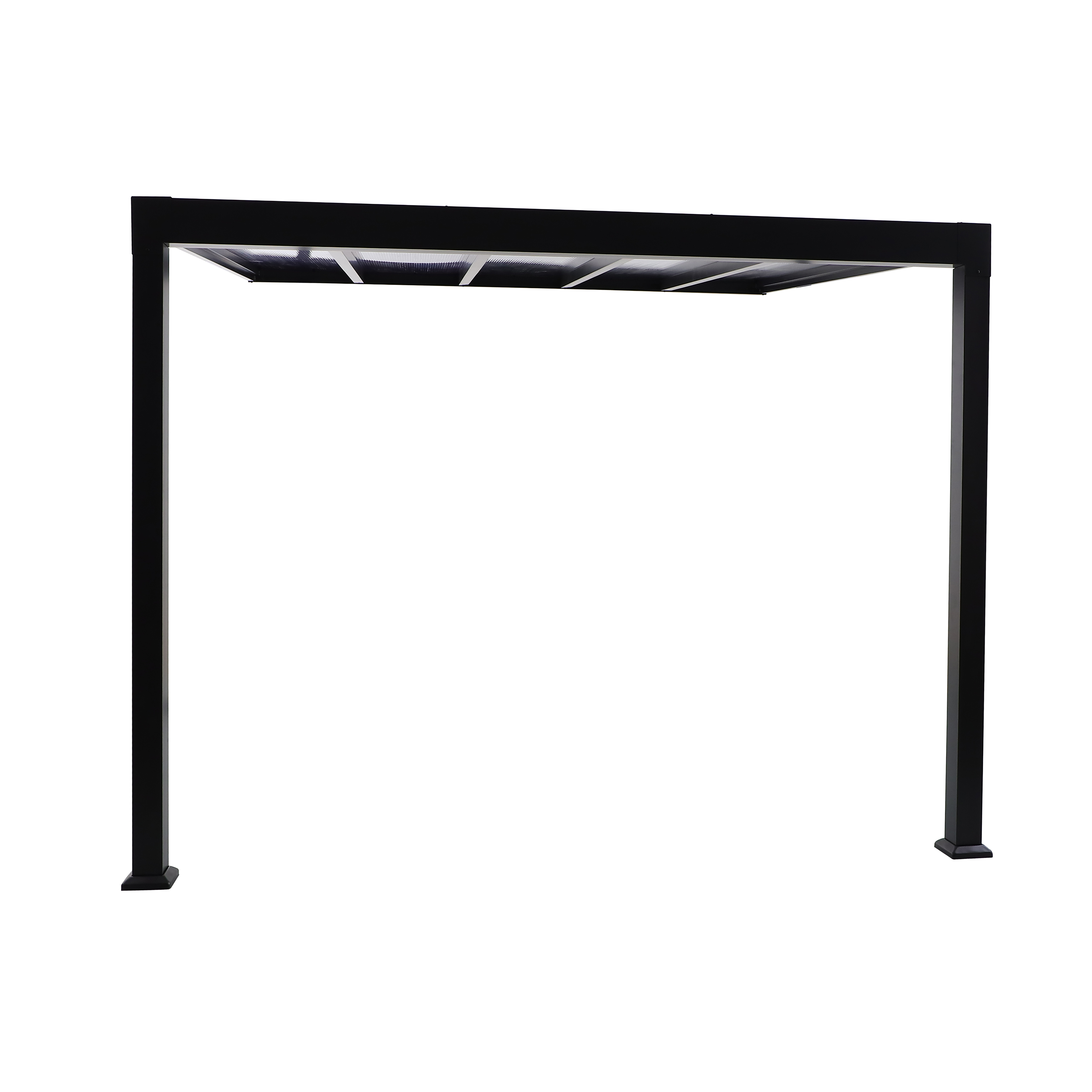 Pergola adossée Borea NATERIAL aluminium gris, 8.09 m² - 3