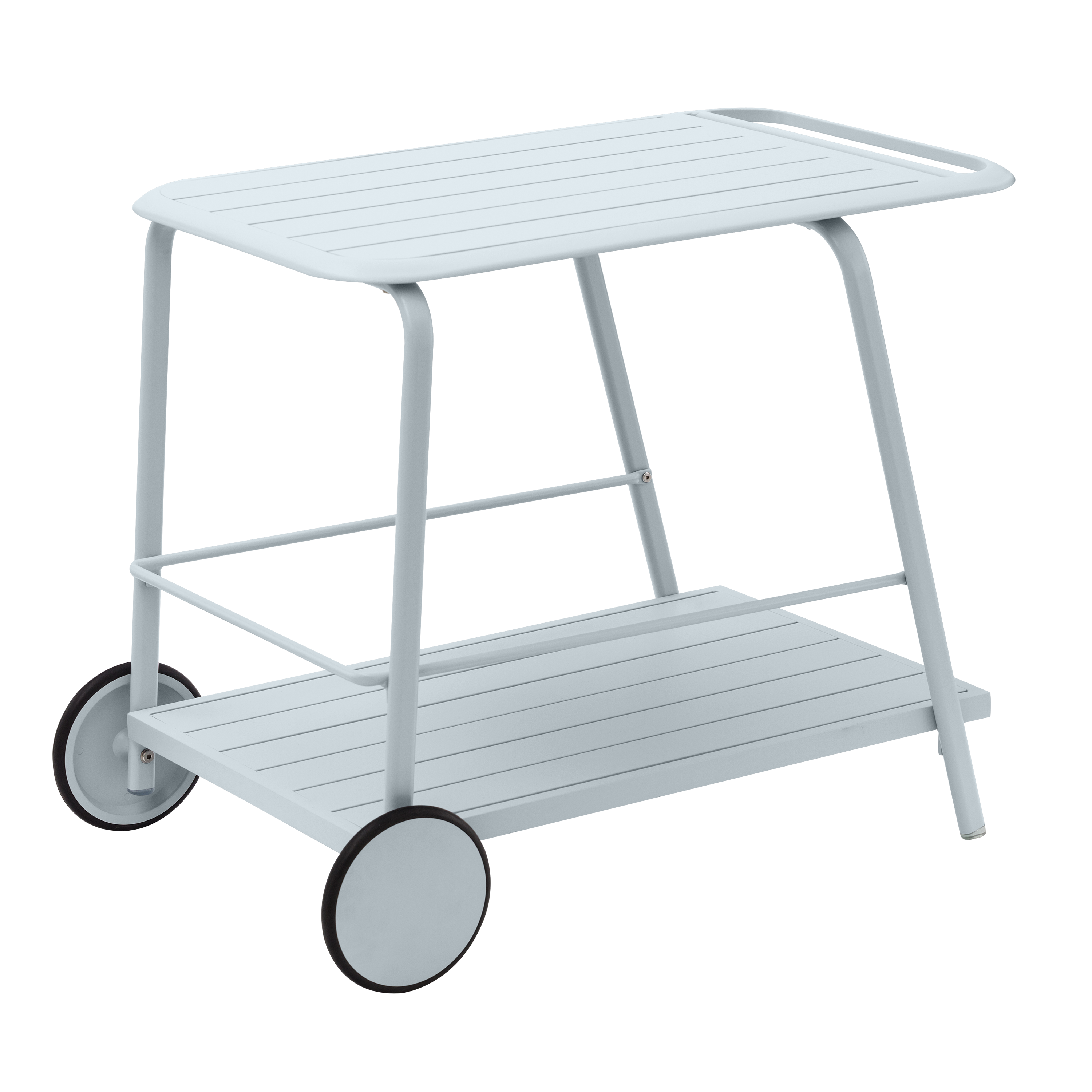 Italy product data sample: Carrello da dessert in alluminio colore azzurro Naterial X 69.5 cm