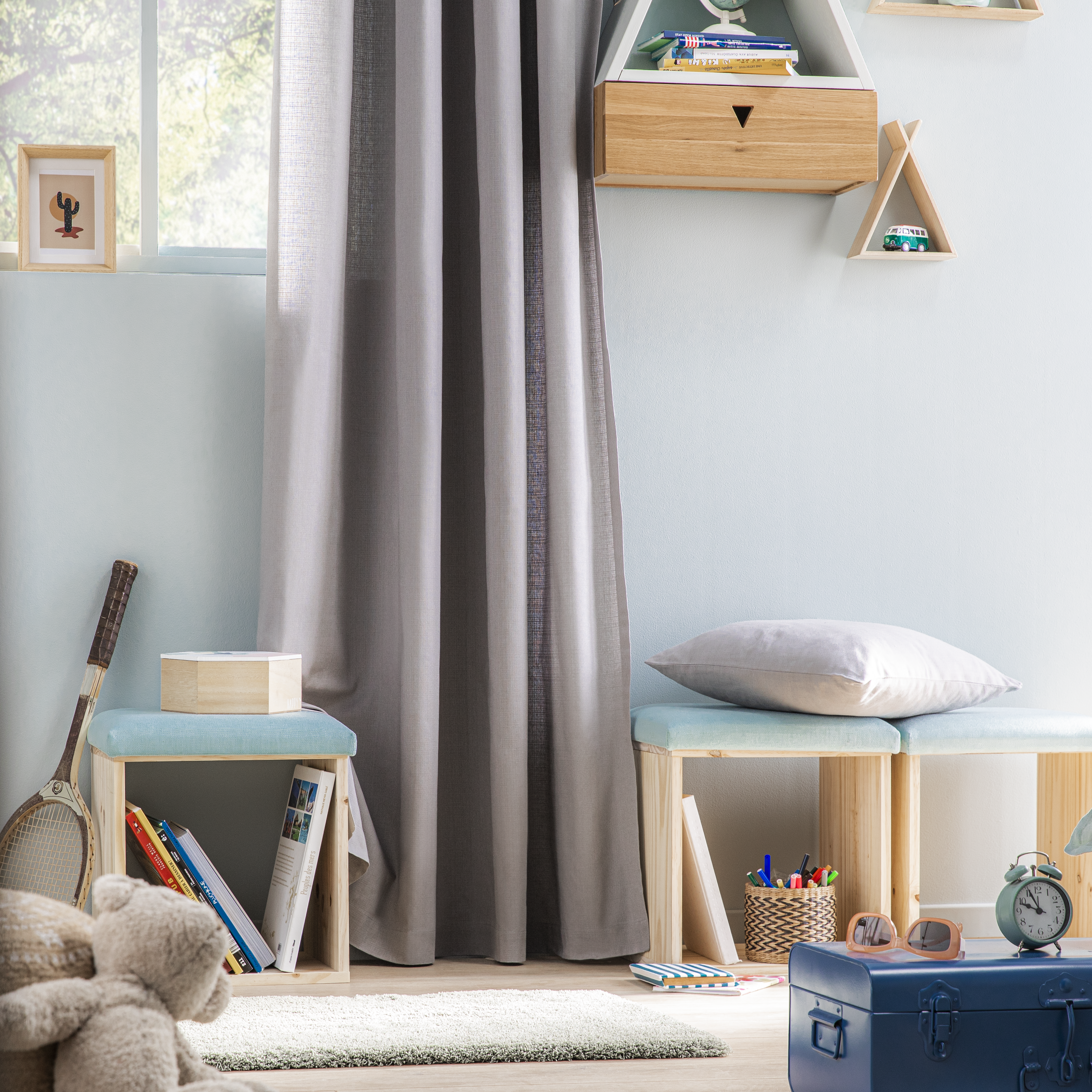 Tenda INSPIRE Leya grigio, occhiello 140x280 cm - 5