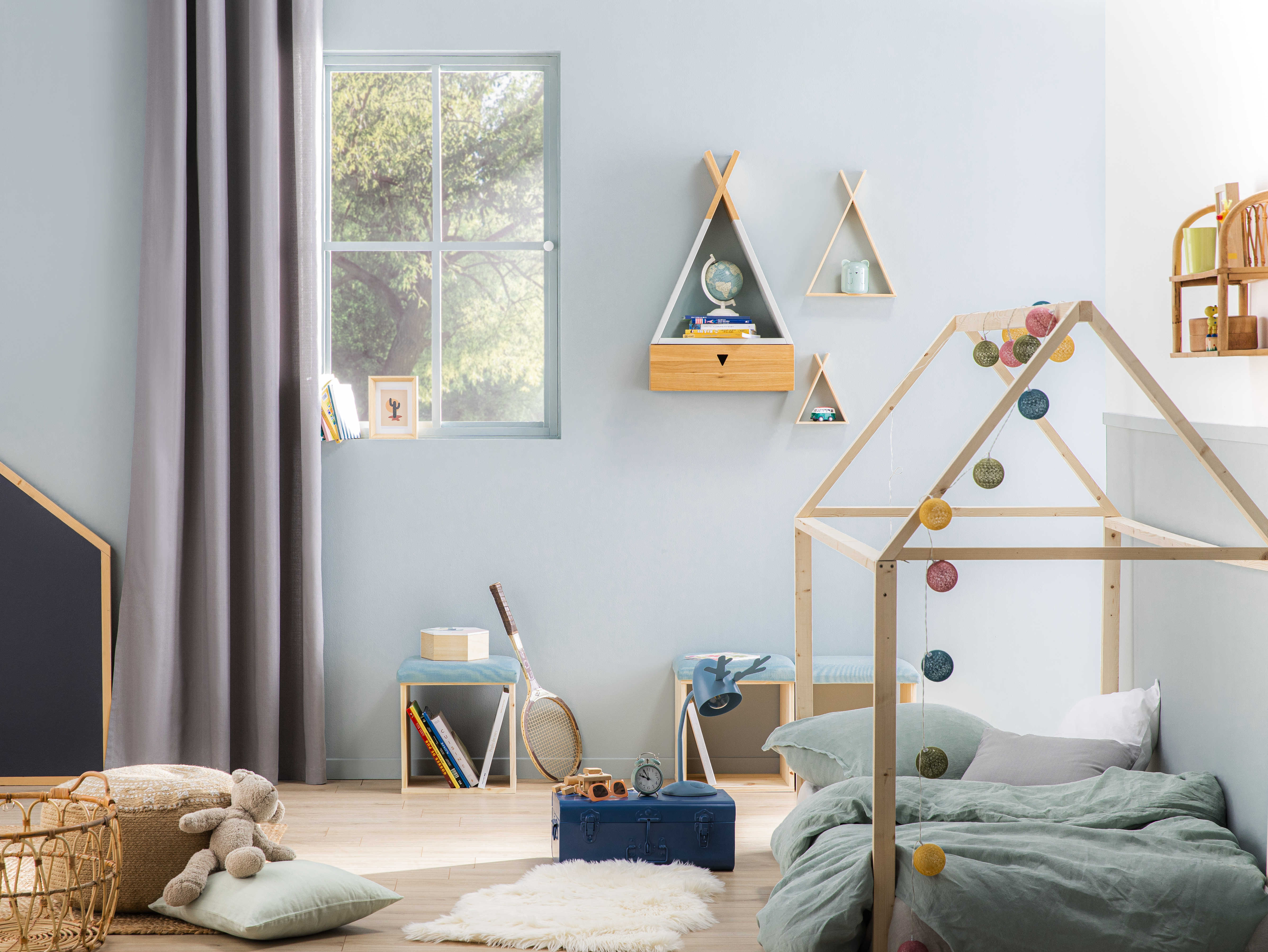 Lampka biurkowa Pina niebieska E27 Inspire - 4