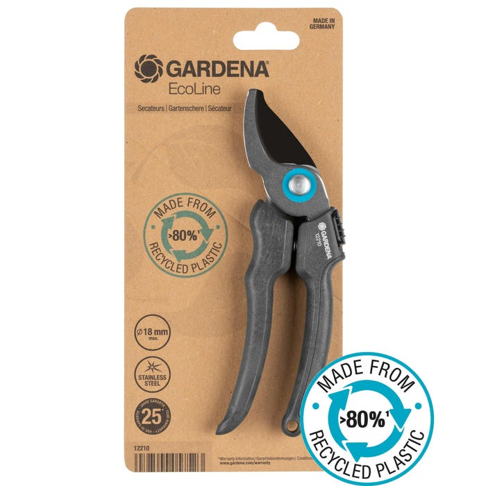sécateur Gardena plastique recyclé éco responsable