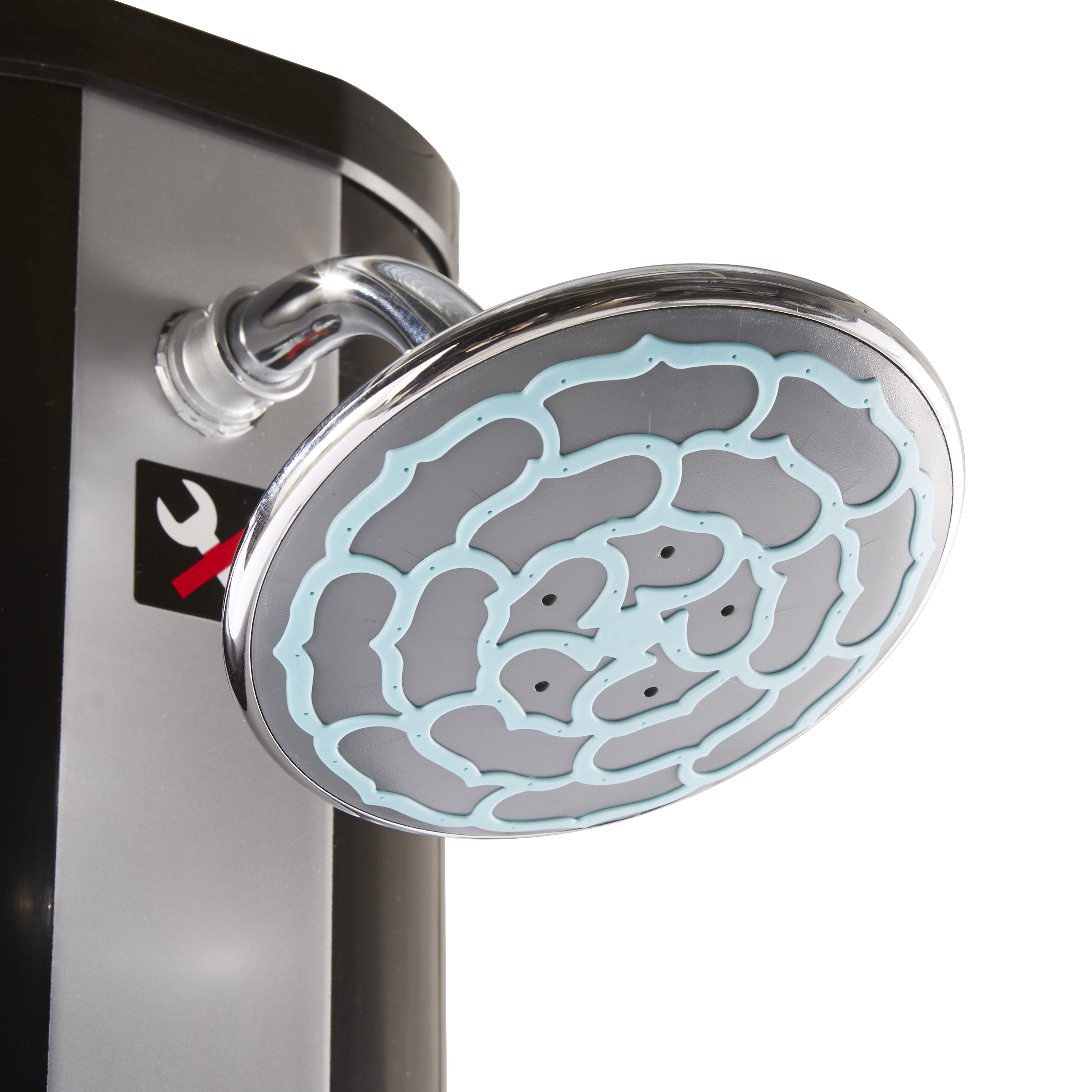 Douche solaire rectangulaire pvc noire avec rince pieds NATERIAL, 35 L