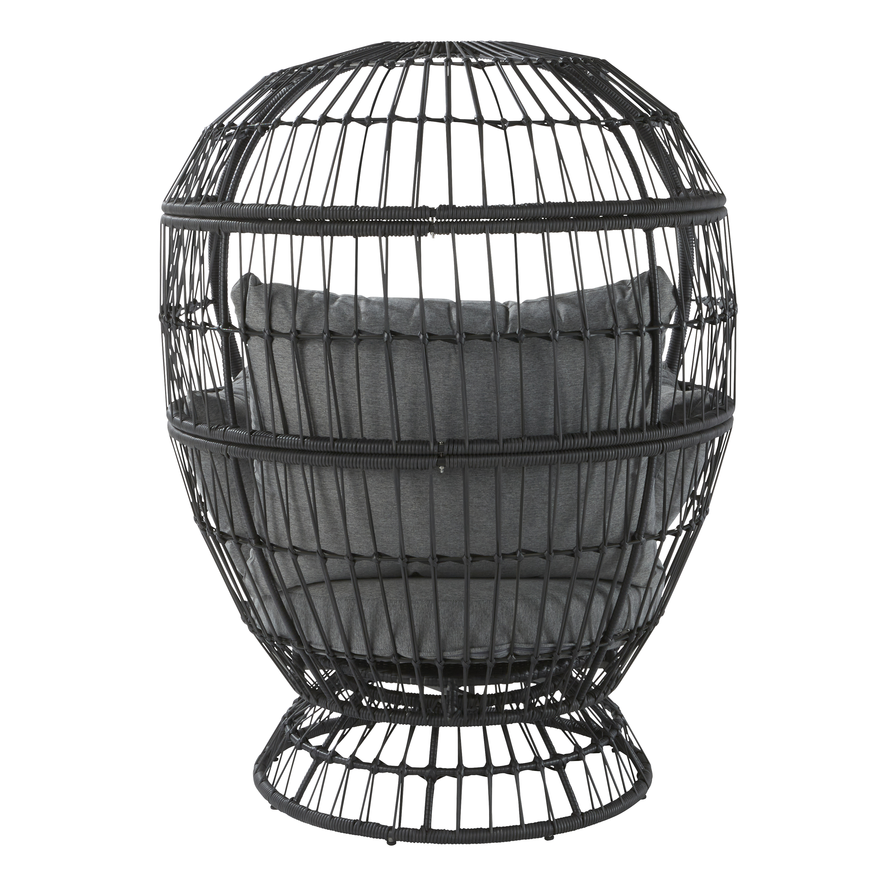 Cadeira ovo relax aço cinza Juno Naterial - 3