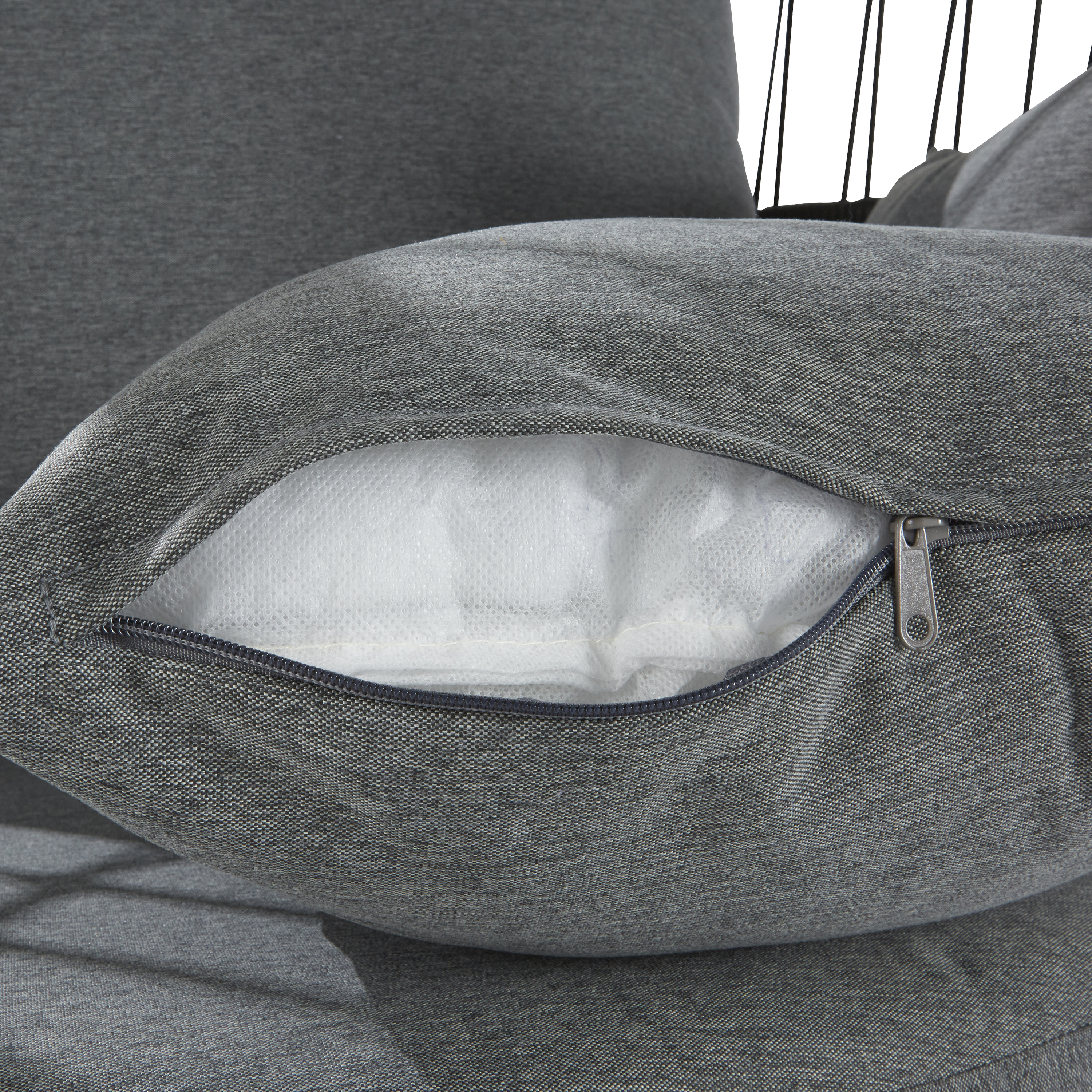 Cadeira ovo relax aço cinza Juno Naterial - 6