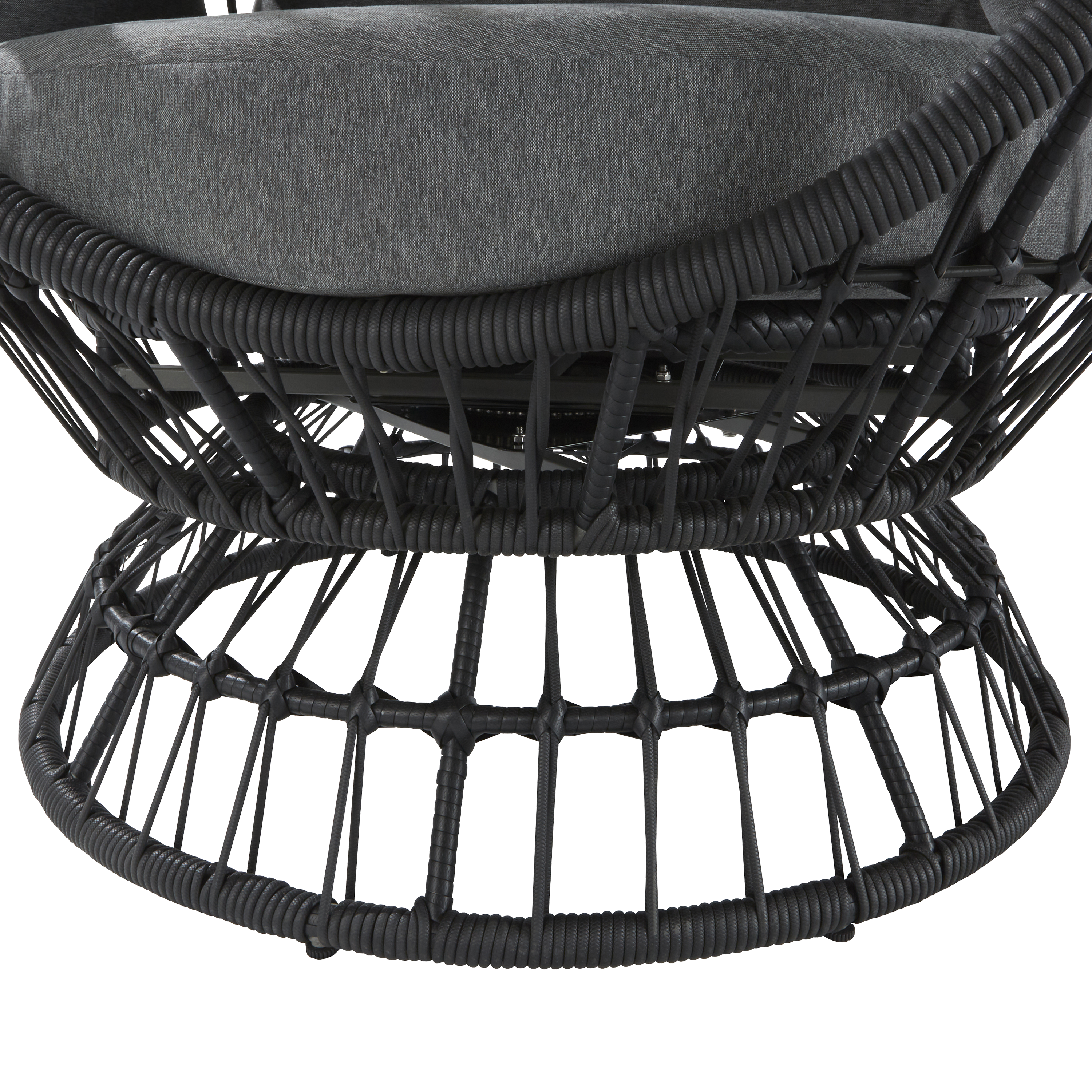 Fauteuil œuf en acier et résine tressée Juno NATERIAL - 6
