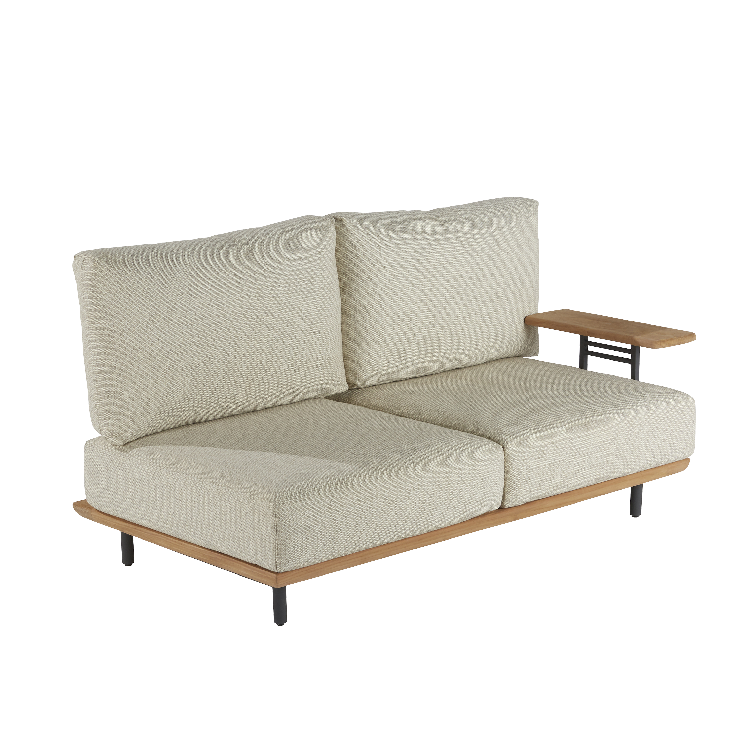 Sofá de jardín 2 plz de teca naterial calisto beige