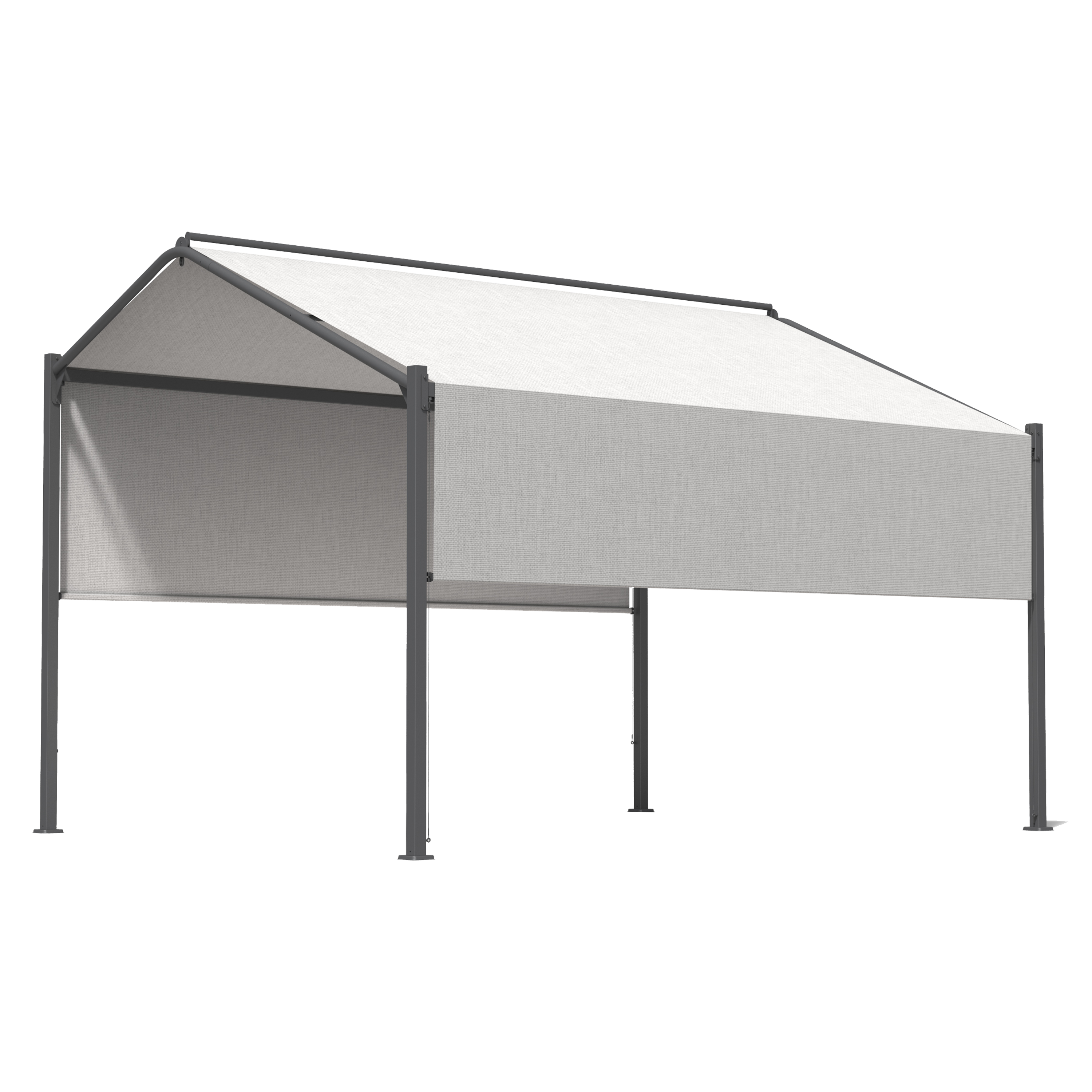 Tonnelle autoportant Cassy NATERIAL acier gris foncé, 11.88 m² | Leroy ...