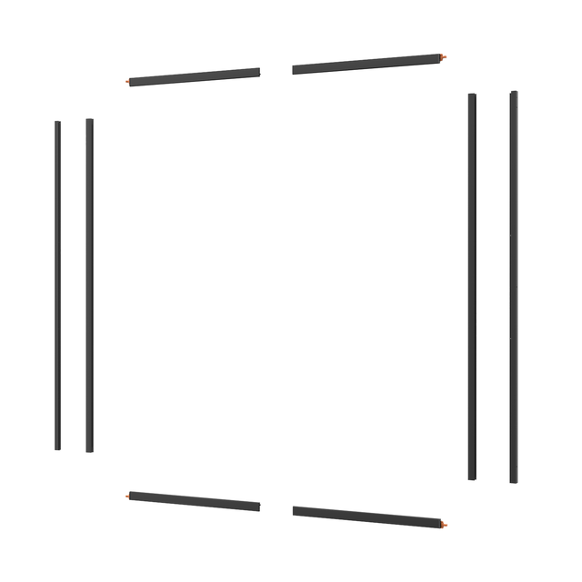 Profile kabiny prysznicowej czarne Easy 80 x 80 X 190 Sensea