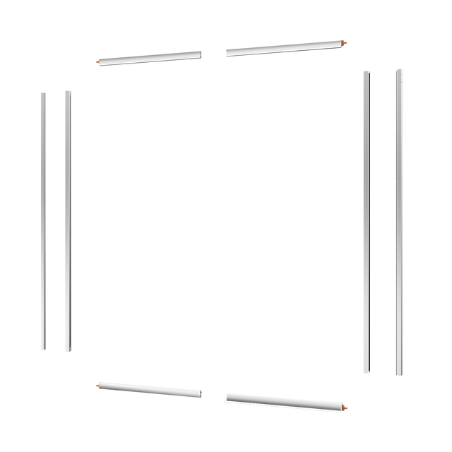 Profilé de finition carré chromé, l.79 x l.79 cm, Easy