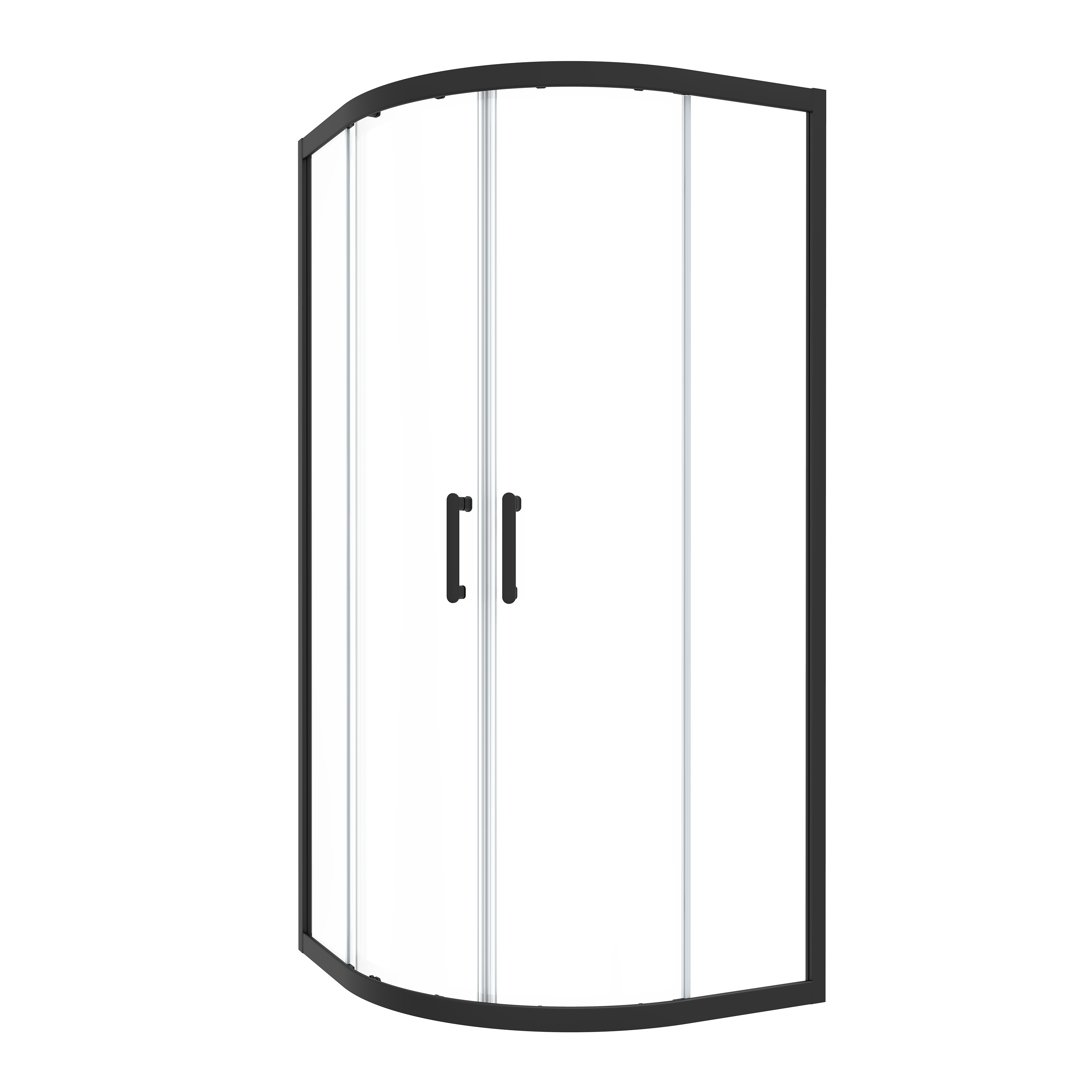 Kabina prysznicowa półokrągła Easy 90 x 90 x 190 cm czarna Sensea