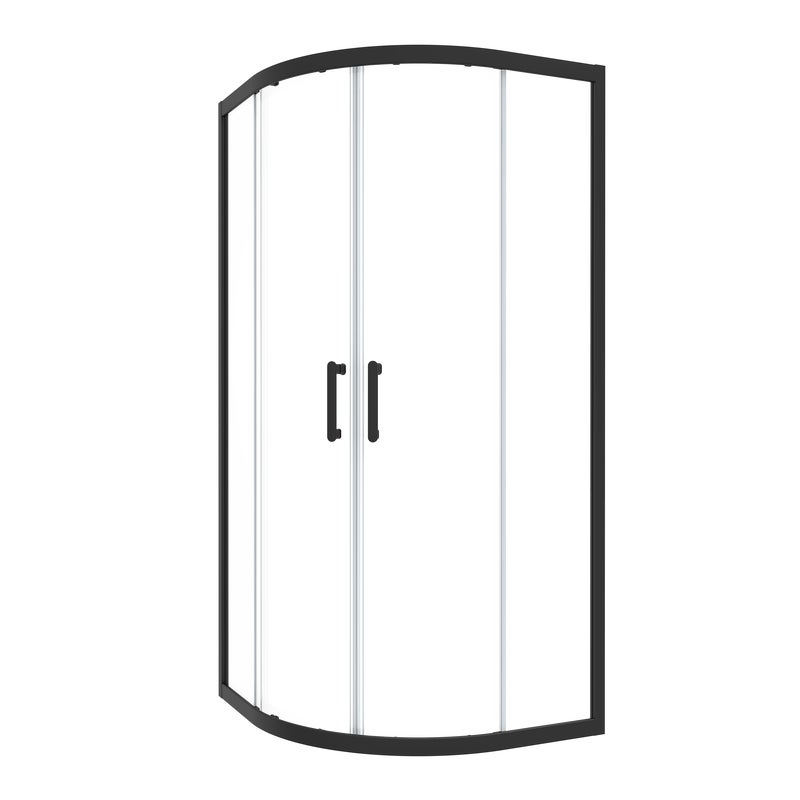 Kabina prysznicowa półokrągła Easy 90 x 90 x 190 cm czarna Sensea