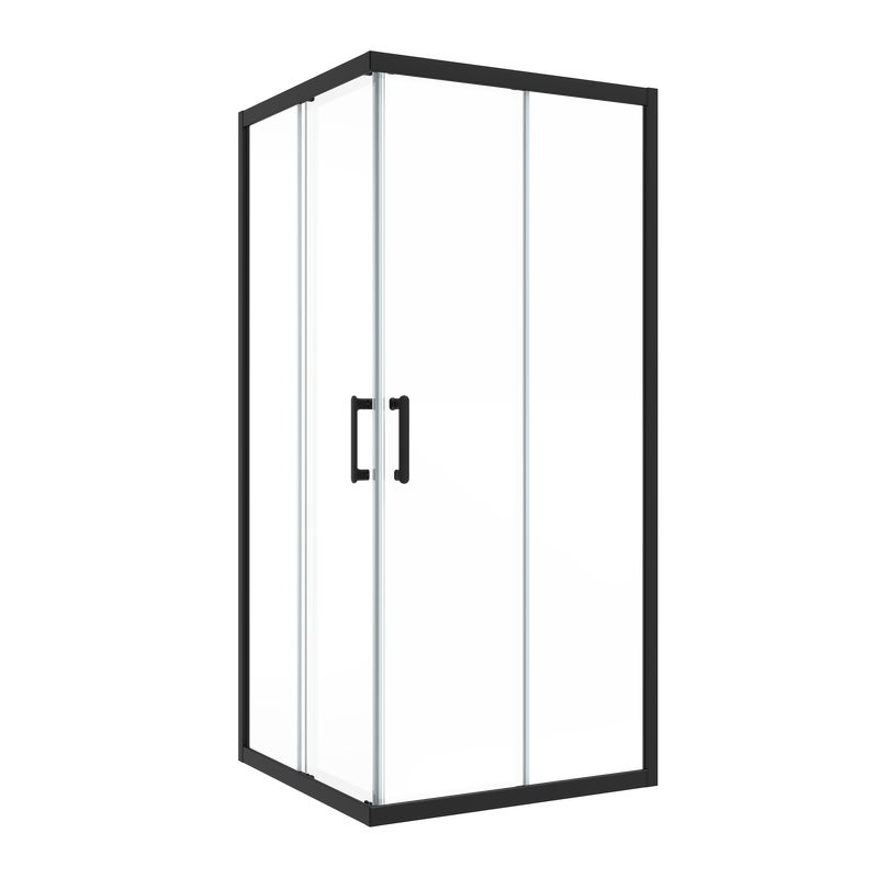 Kabina prysznicowa kwadratowa Easy 90 x 90 x 190 cm czarna Sensea