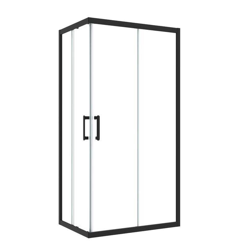 Kabina prysznicowa prostokątna Easy 90 x 70 x 190 cm czarna Sensea