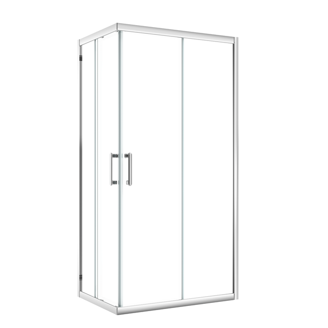 Kabina prysznicowa prostokątna Easy 100 x 80 x 190 cm chrom Sensea