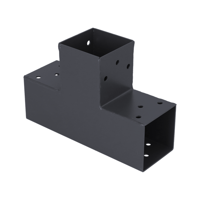 Connettore a 3 uscite in acciaio nero 75 x 225 x 1.8 mm