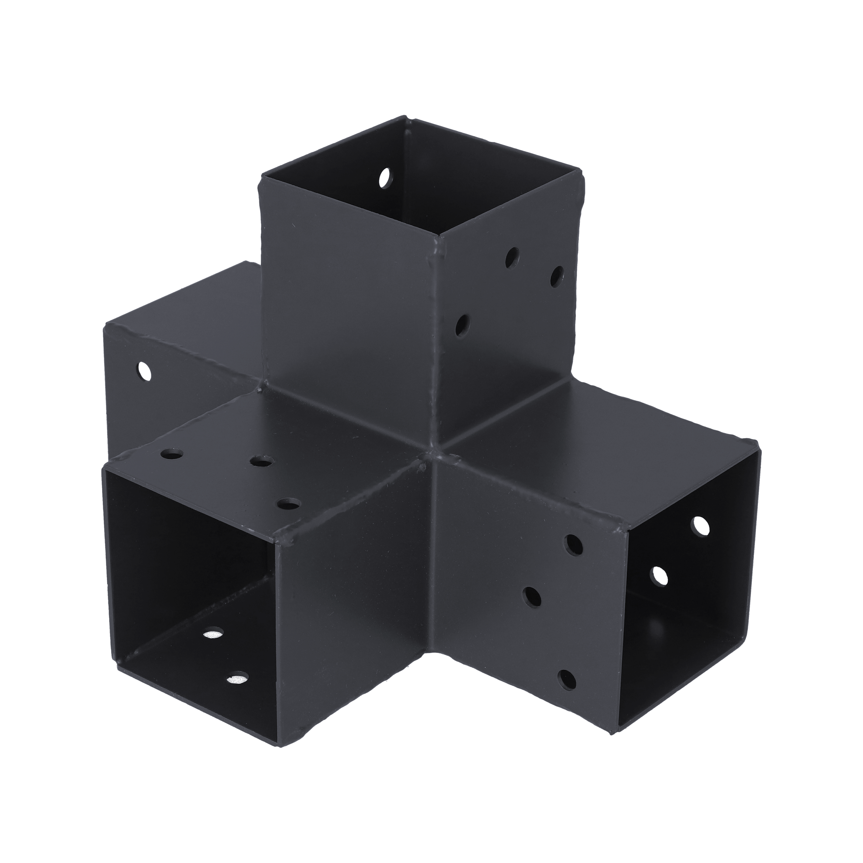 Conector extensión ángulo 90º con 4 brazos 91x91 mm (H) para postes de madera 9x9 cm