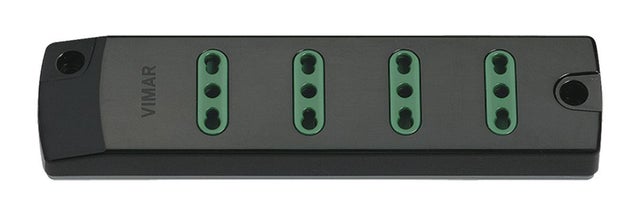 Multipresa 4 prese 10/16A nero VIMAR